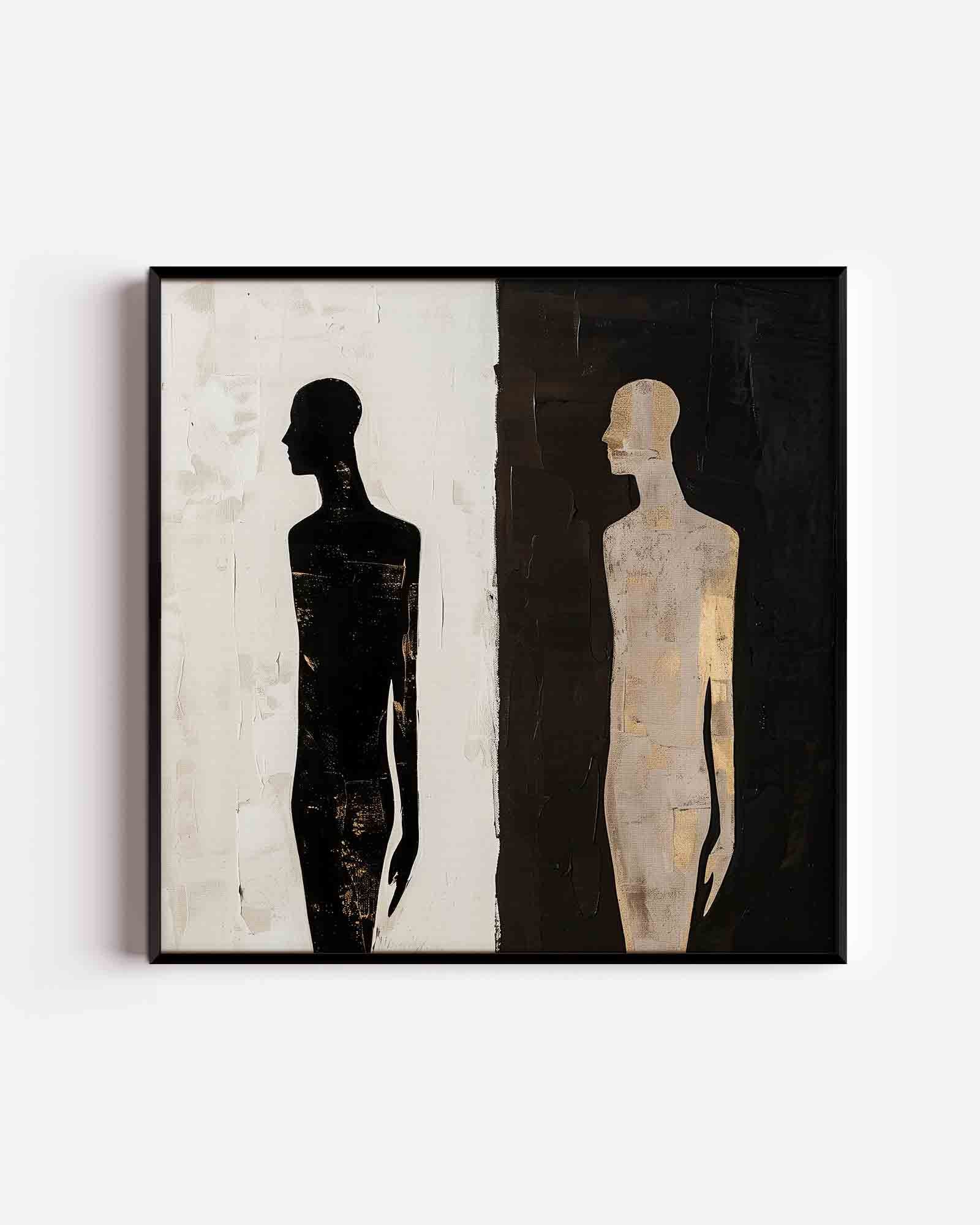 Silhouetten in contrast Poster