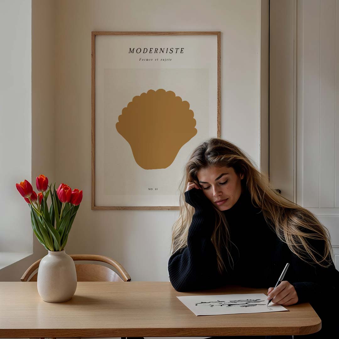 Modernistische Schelpenposter-WallArtistic