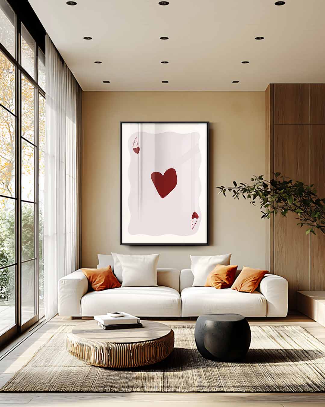 Ace of Hearts Kunstprint Kunstwerk-canvas-dibond-plexiglas-wanddecoratie-WallArtistic