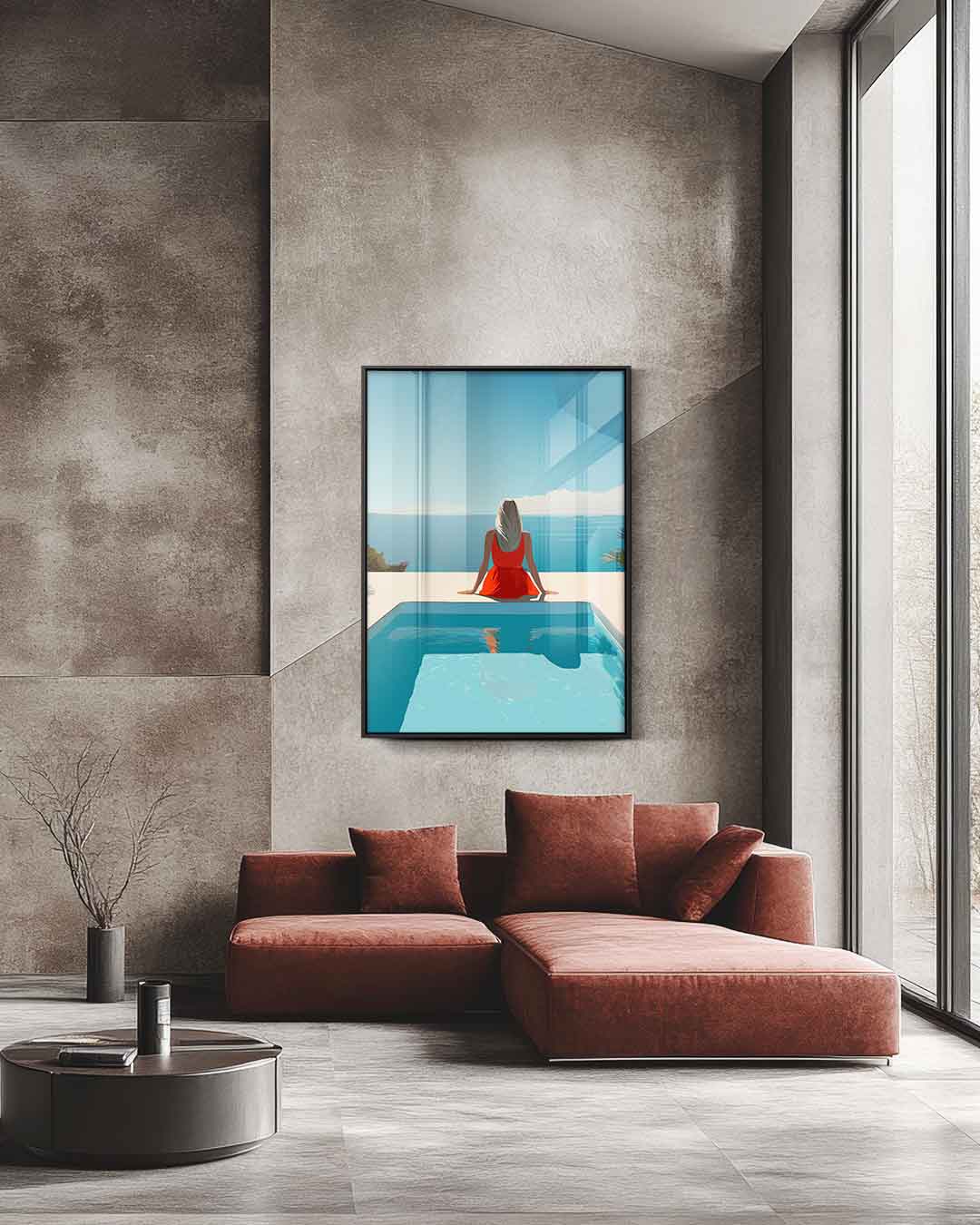 Zomer aan de Oceaan Kunstwerk-canvas-dibond-plexiglas-wanddecoratie-WallArtistic