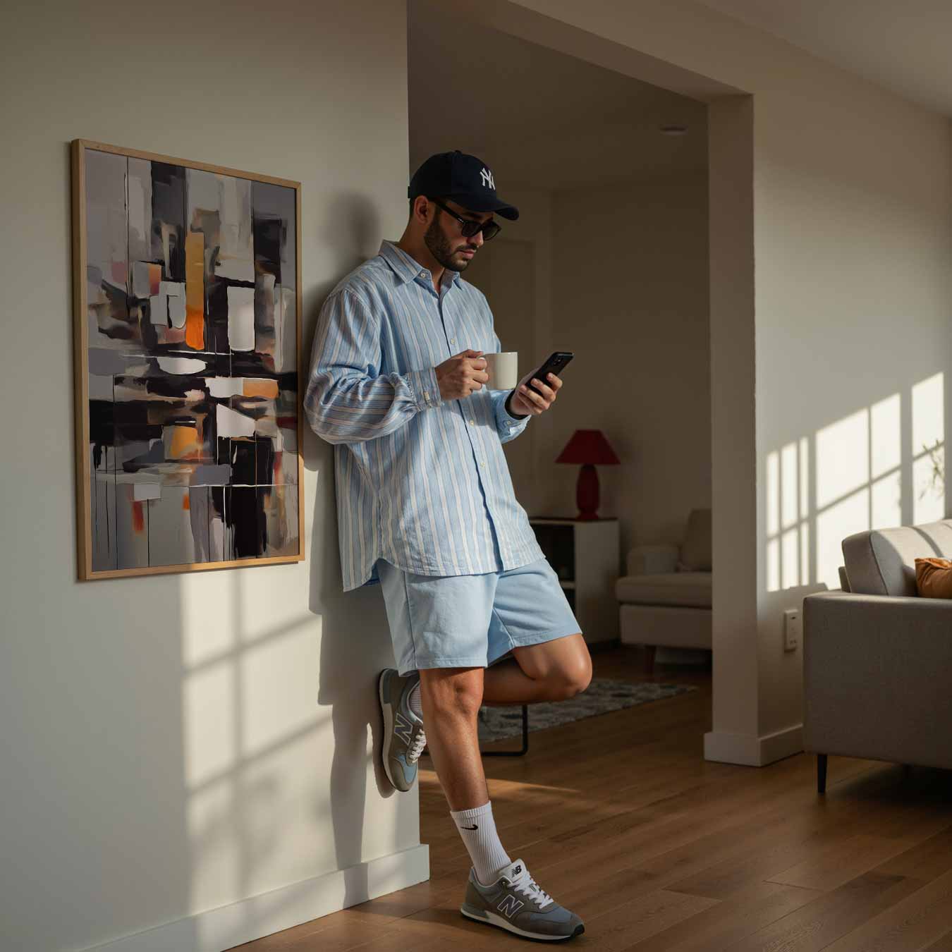 Abstracte Oranjekracht Poster-WallArtistic