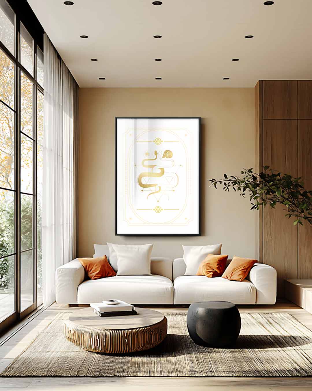 Alchemistisch Slangen Embleem Kunstwerk-canvas-dibond-plexiglas-wanddecoratie-WallArtistic