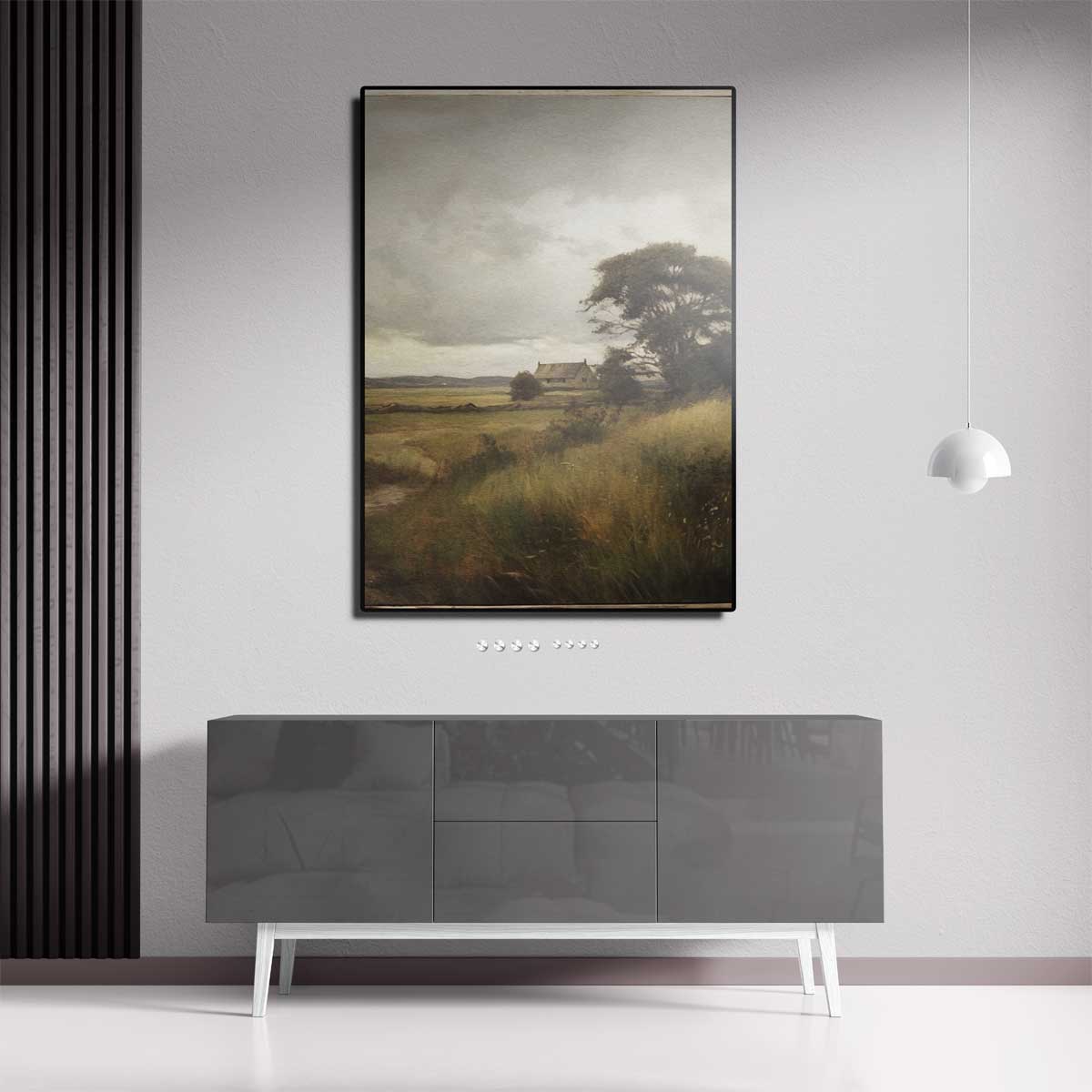 Rustieke Landschapsscène Kunstwerk-canvas-dibond-plexiglas-wanddecoratie-WallArtistic