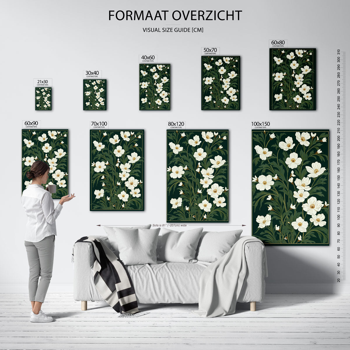 Bloemen en bladeren Poster