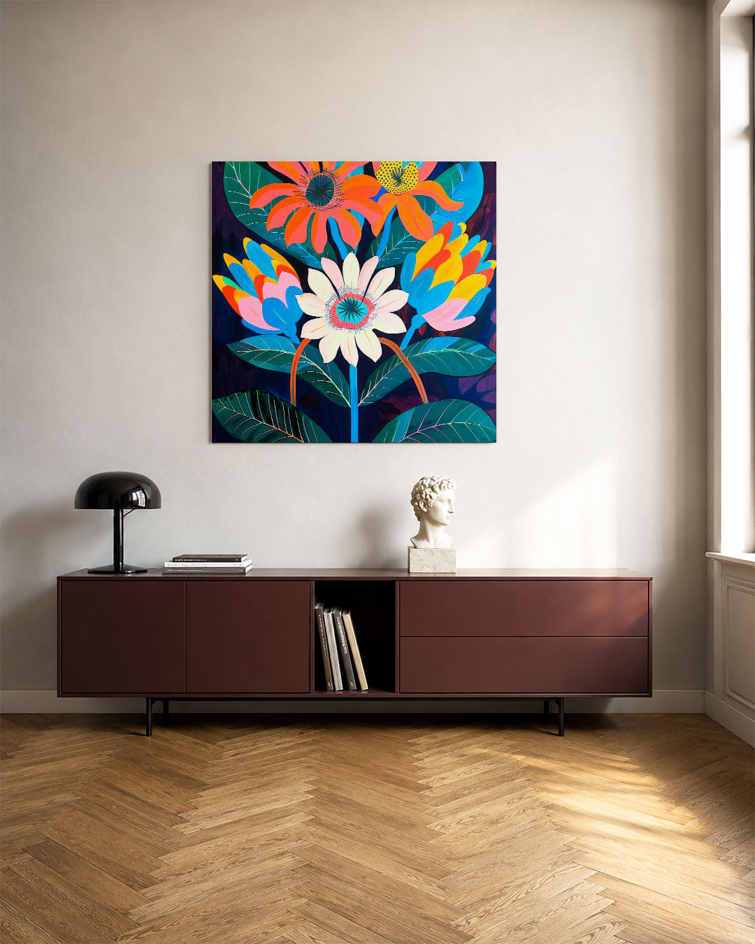 Bloemrijke kleurenpracht Kunstwerk