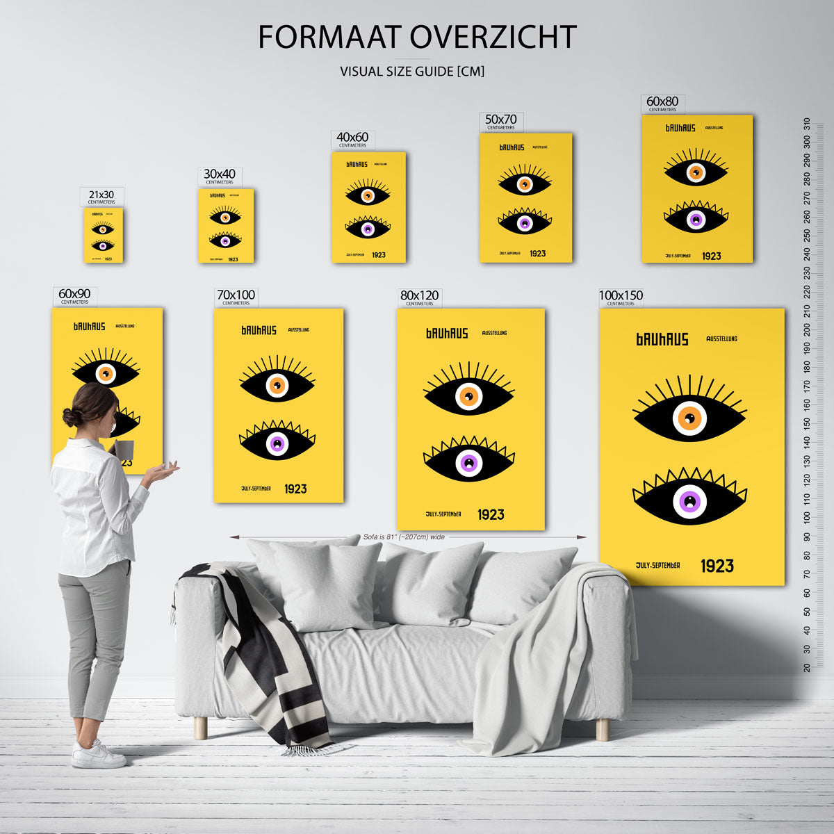 Oogvormen en lijnen Poster