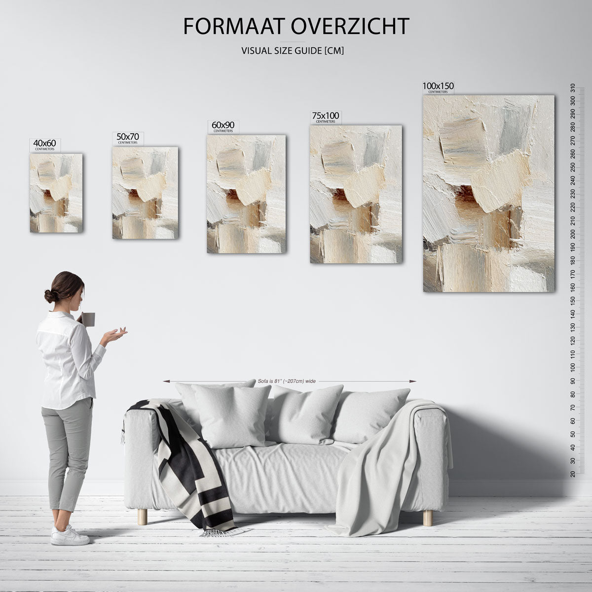 Neutrale textuur compositie Kunstwerk
