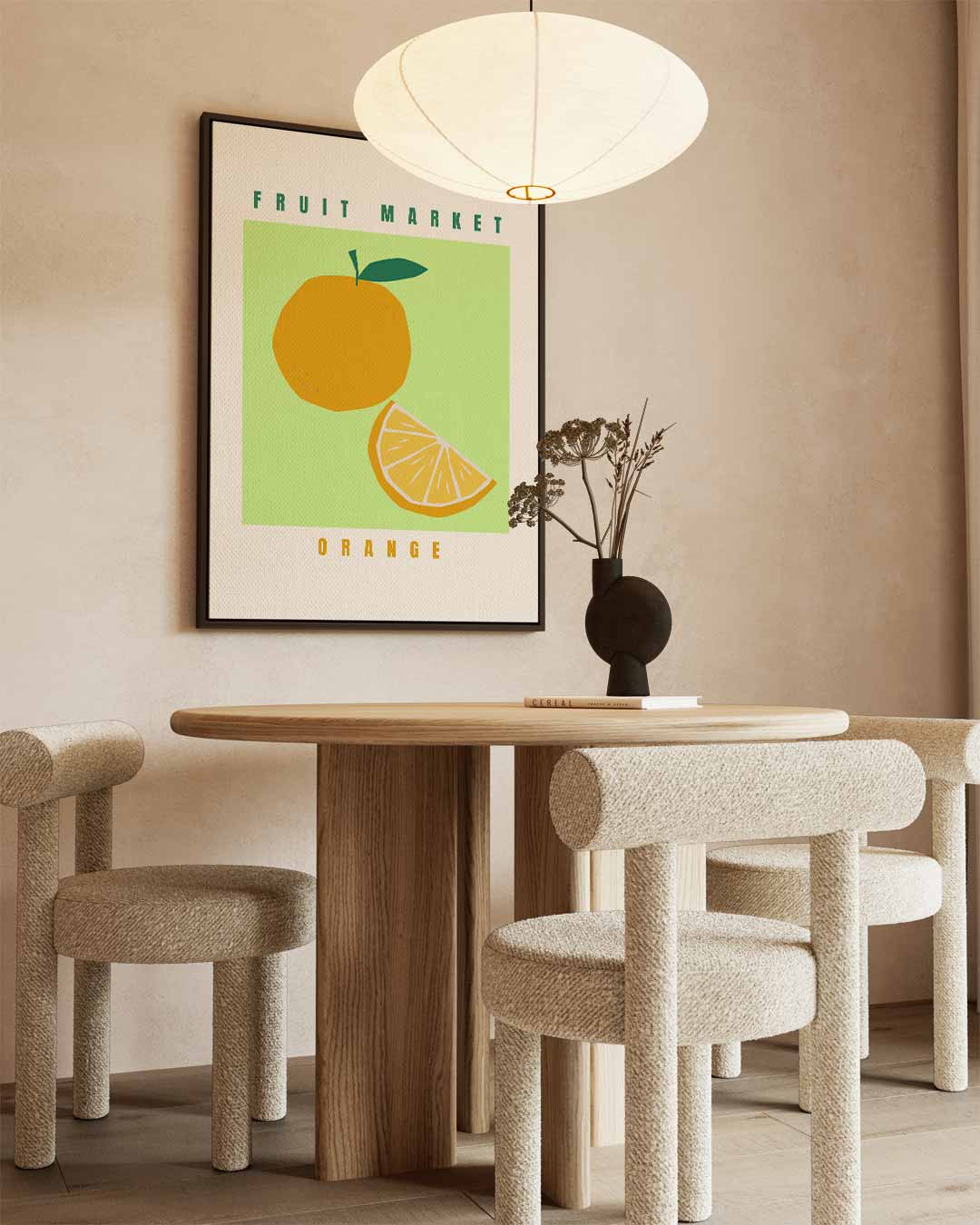 Fruit Market Oranje Poster Kunstwerk-canvas-dibond-plexiglas-wanddecoratie-WallArtistic