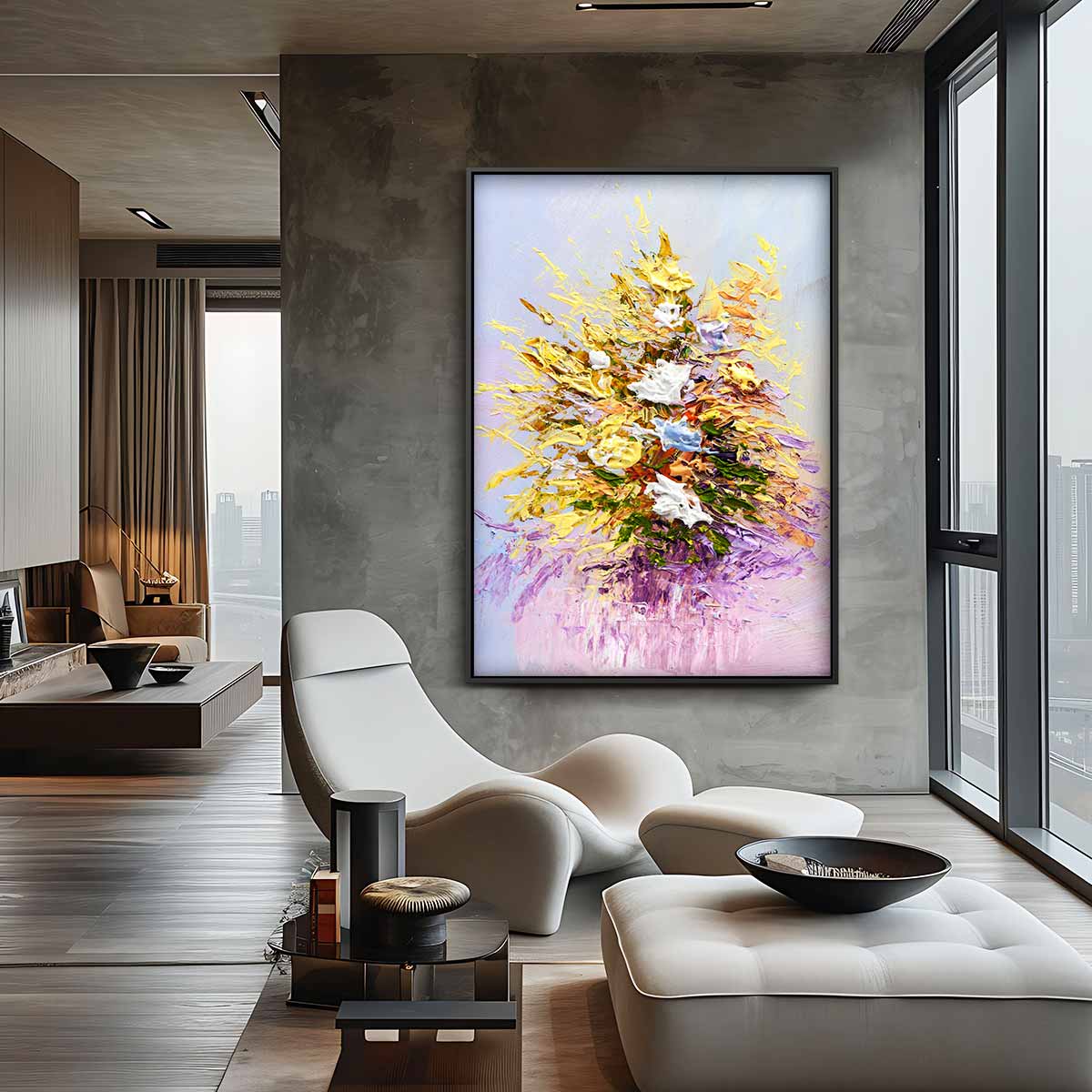 Kleurige Bloemenpracht Kunstwerk-canvas-dibond-plexiglas-wanddecoratie-WallArtistic