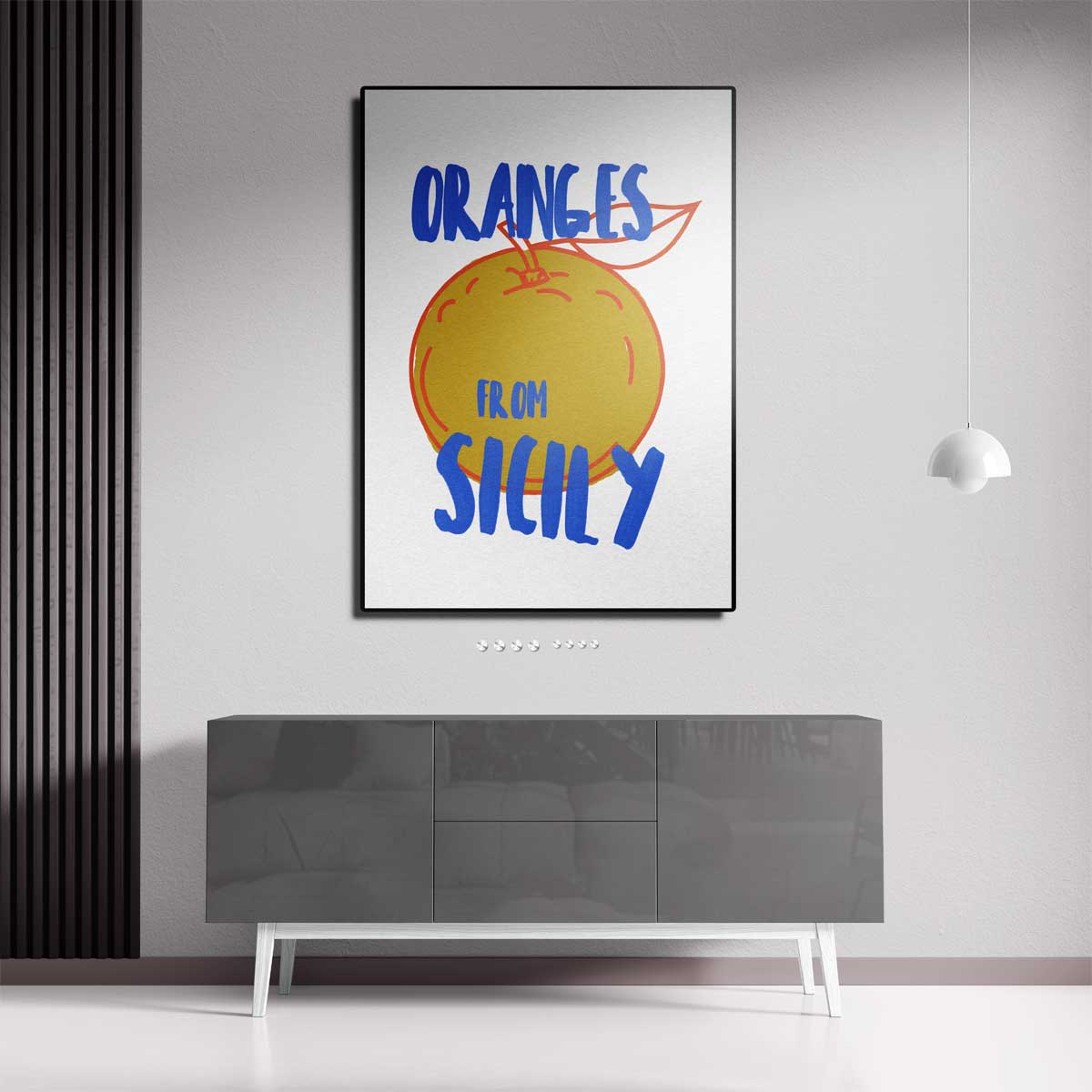 Siciliaanse Sinaasappelkunst Kunstwerk-canvas-dibond-plexiglas-wanddecoratie-WallArtistic