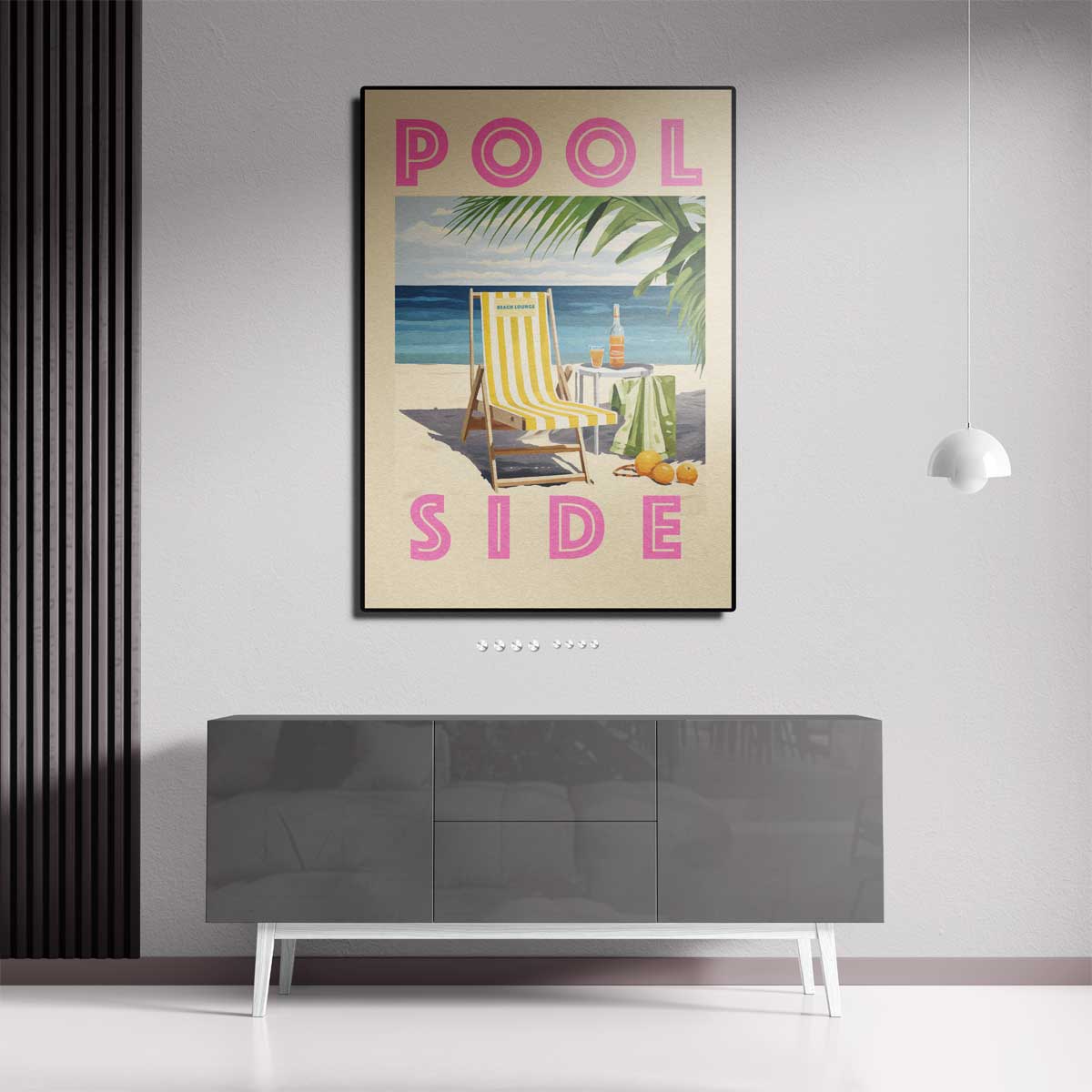 Zomerstrand Lounge Kunstwerk-canvas-dibond-plexiglas-wanddecoratie-WallArtistic
