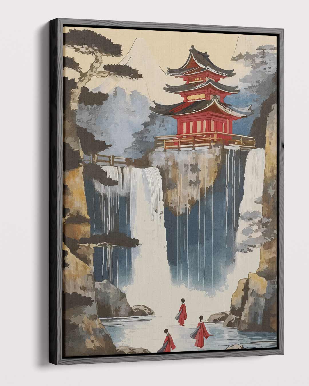 Zen Watervallen Kunstwerk-canvas-dibond-plexiglas-wanddecoratie-WallArtistic
