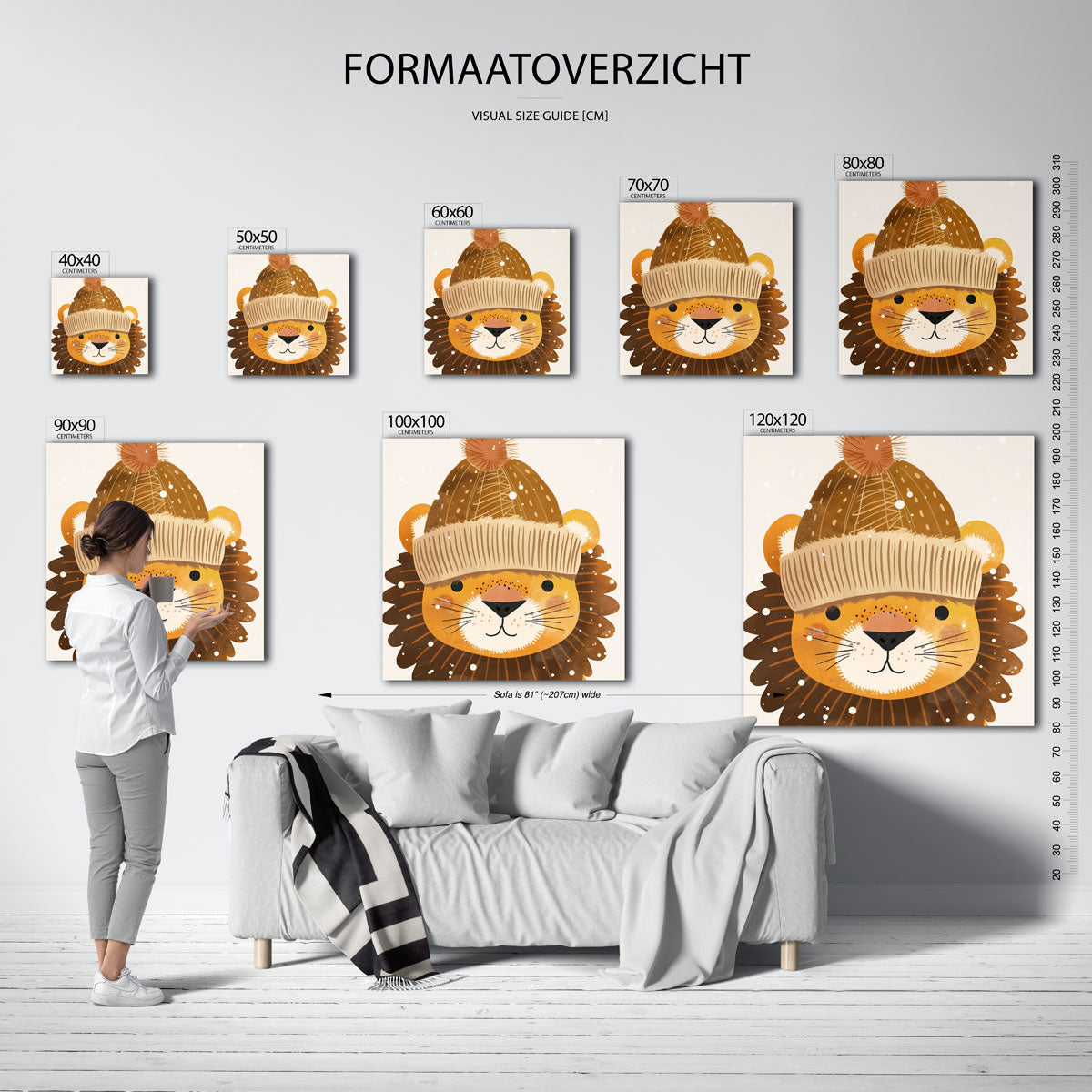Leeuw met muts Poster