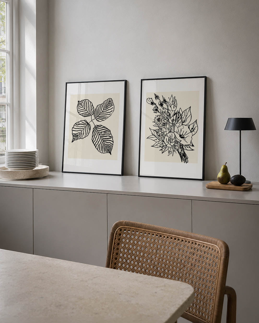 Bladlijnen en patronen Posterset