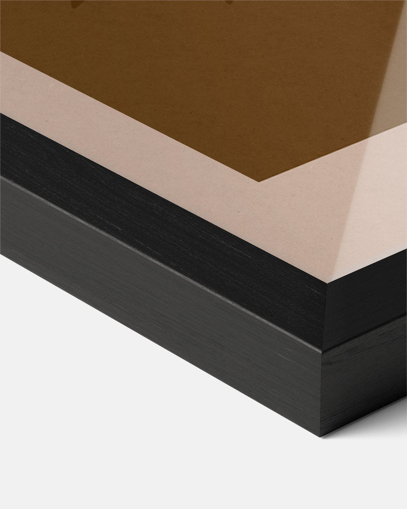 Zonsondergang Bruin Poster-WallArtistic