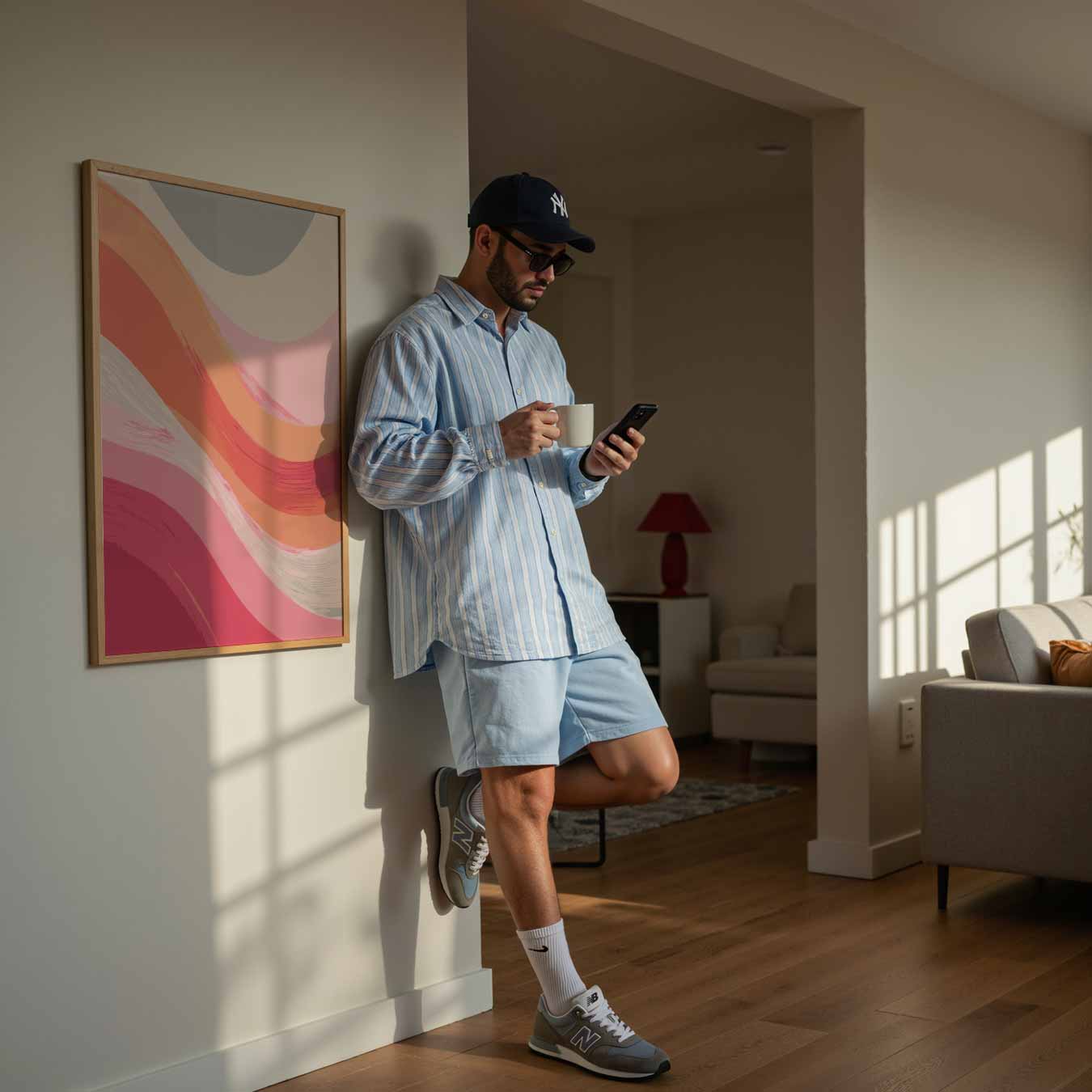 Kleurrijke Abstracte Golven Poster-WallArtistic