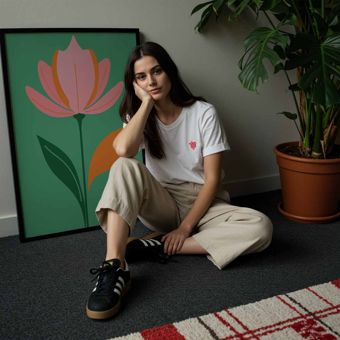 Fleurige Bloemenposter