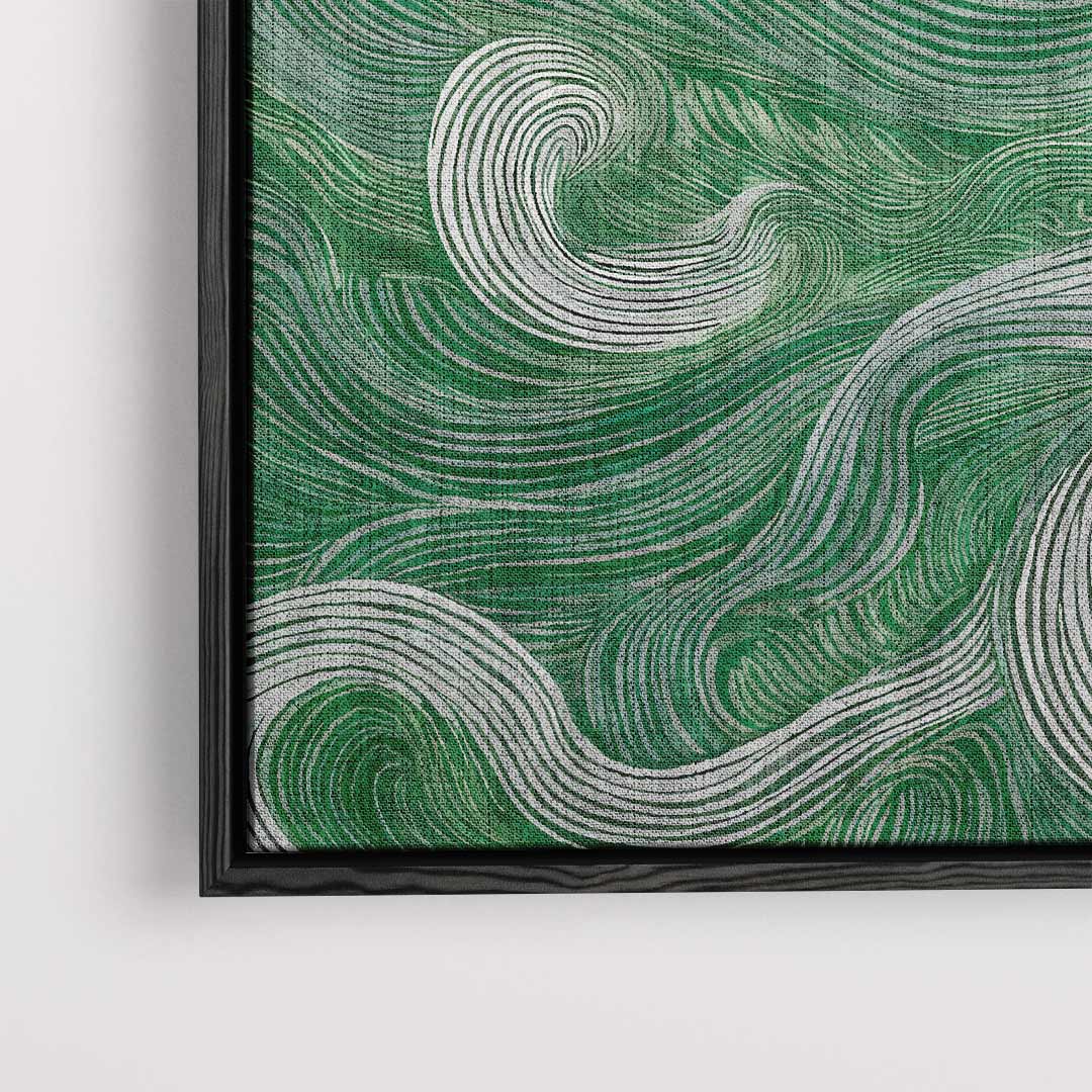 Groen Getijden Kunstwerk-canvas-dibond-plexiglas-wanddecoratie-WallArtistic