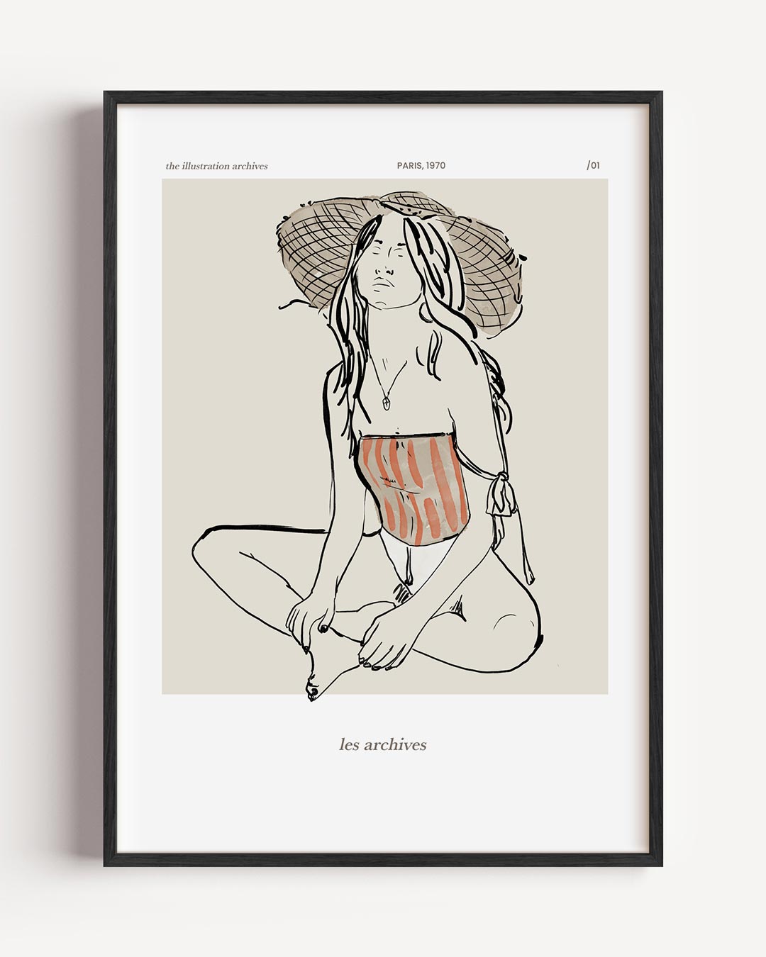 Vintage Parijse Illustratie Poster-WallArtistic