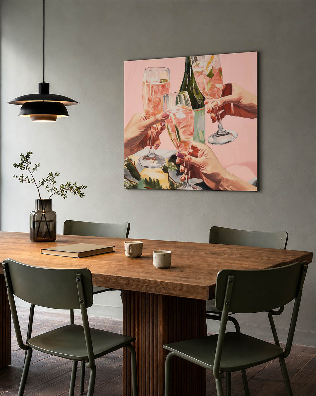 Vrolijke toast Kunstwerk