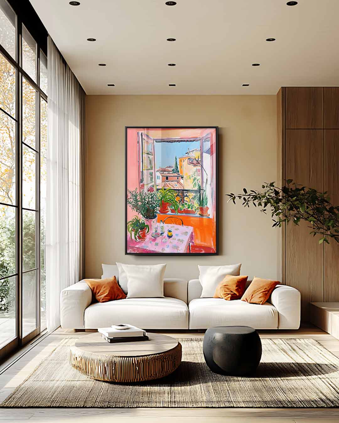 Zonovergoten Venster Kunstwerk-canvas-dibond-plexiglas-wanddecoratie-WallArtistic
