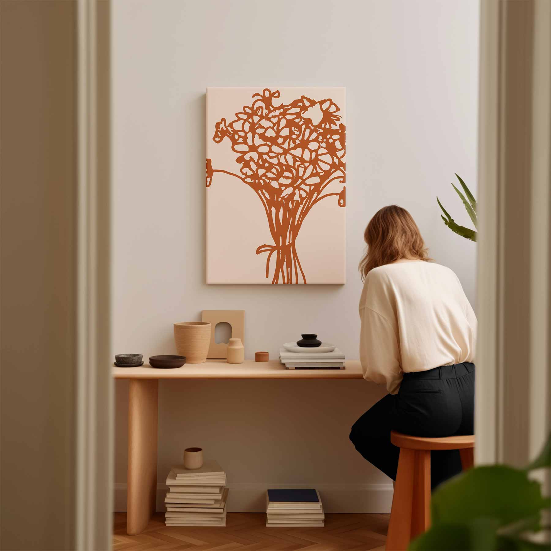 Bloeiende Contouren Kunstwerk-canvas-dibond-plexiglas-wanddecoratie-WallArtistic