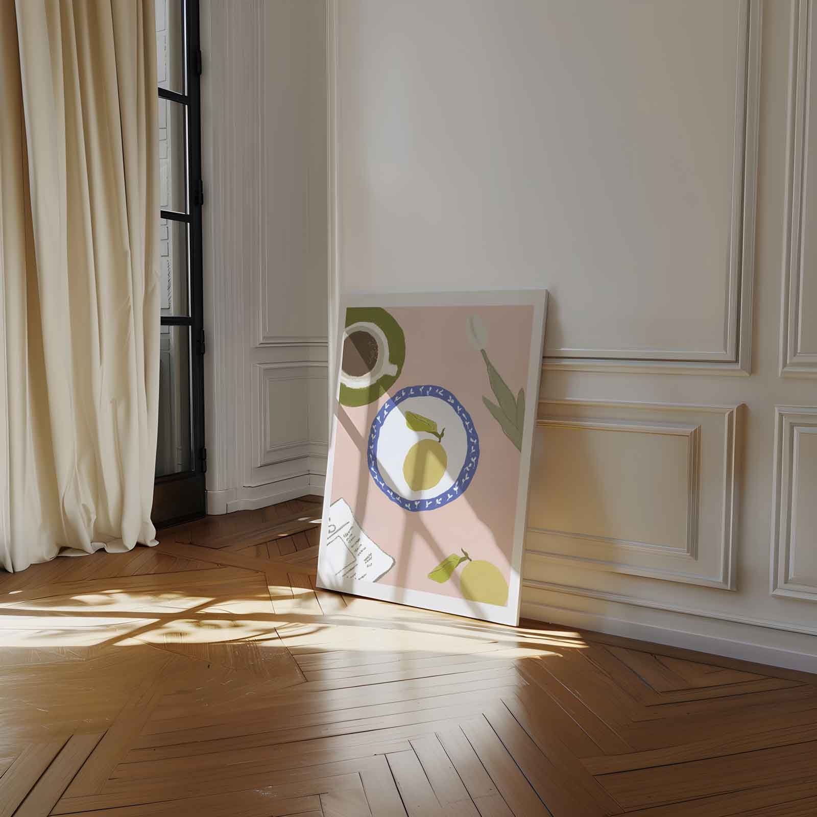 Vrolijk Ontbijt Kunstwerk-canvas-dibond-plexiglas-wanddecoratie-WallArtistic