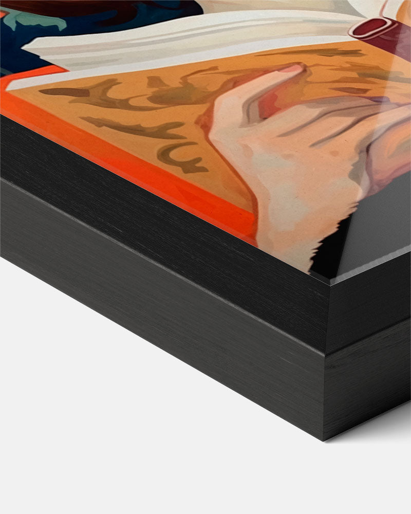 Dromerige Lezers met Kat en Bloemen Poster-WallArtistic