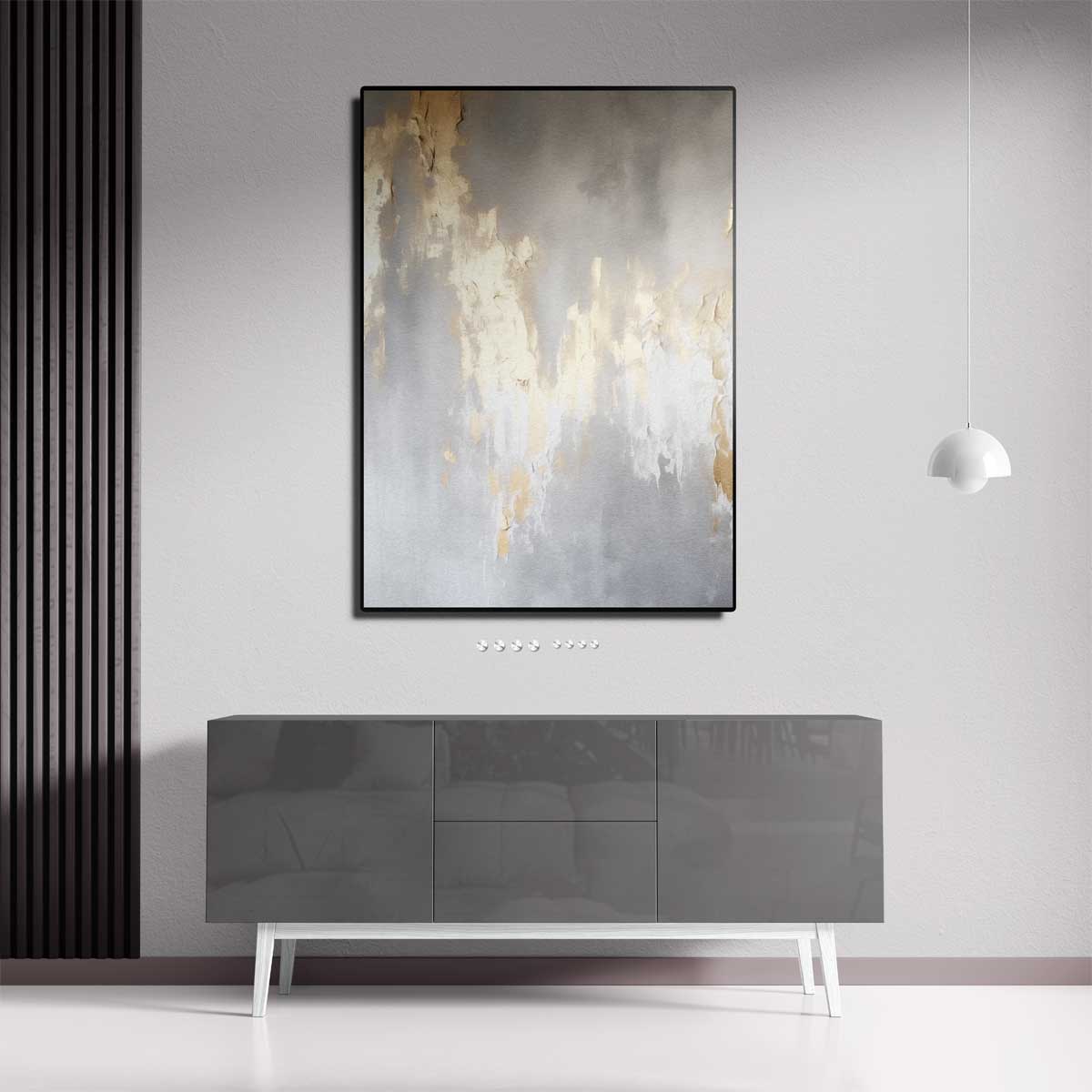 Gouden Mist Schilderij Kunstwerk-canvas-dibond-plexiglas-wanddecoratie-WallArtistic