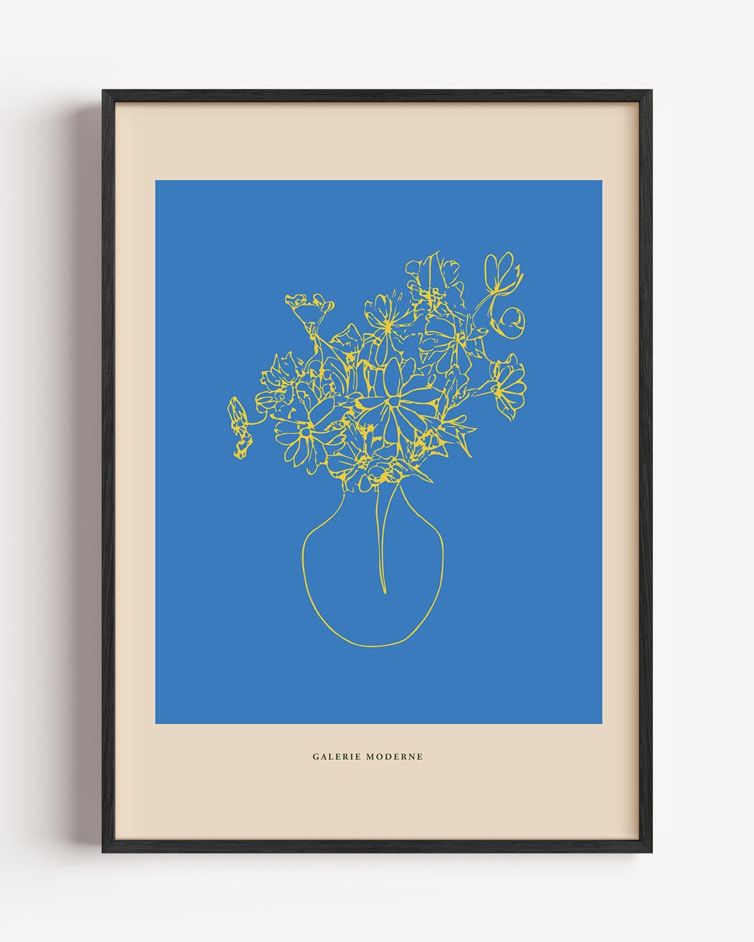 Moderne Bloemenlijn Poster-WallArtistic