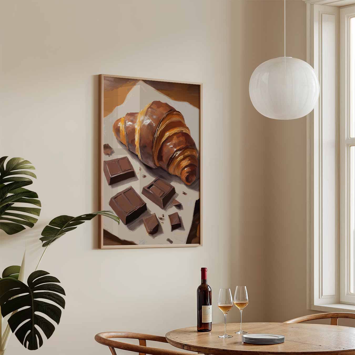 Chocolade Croissant Poster-WallArtistic