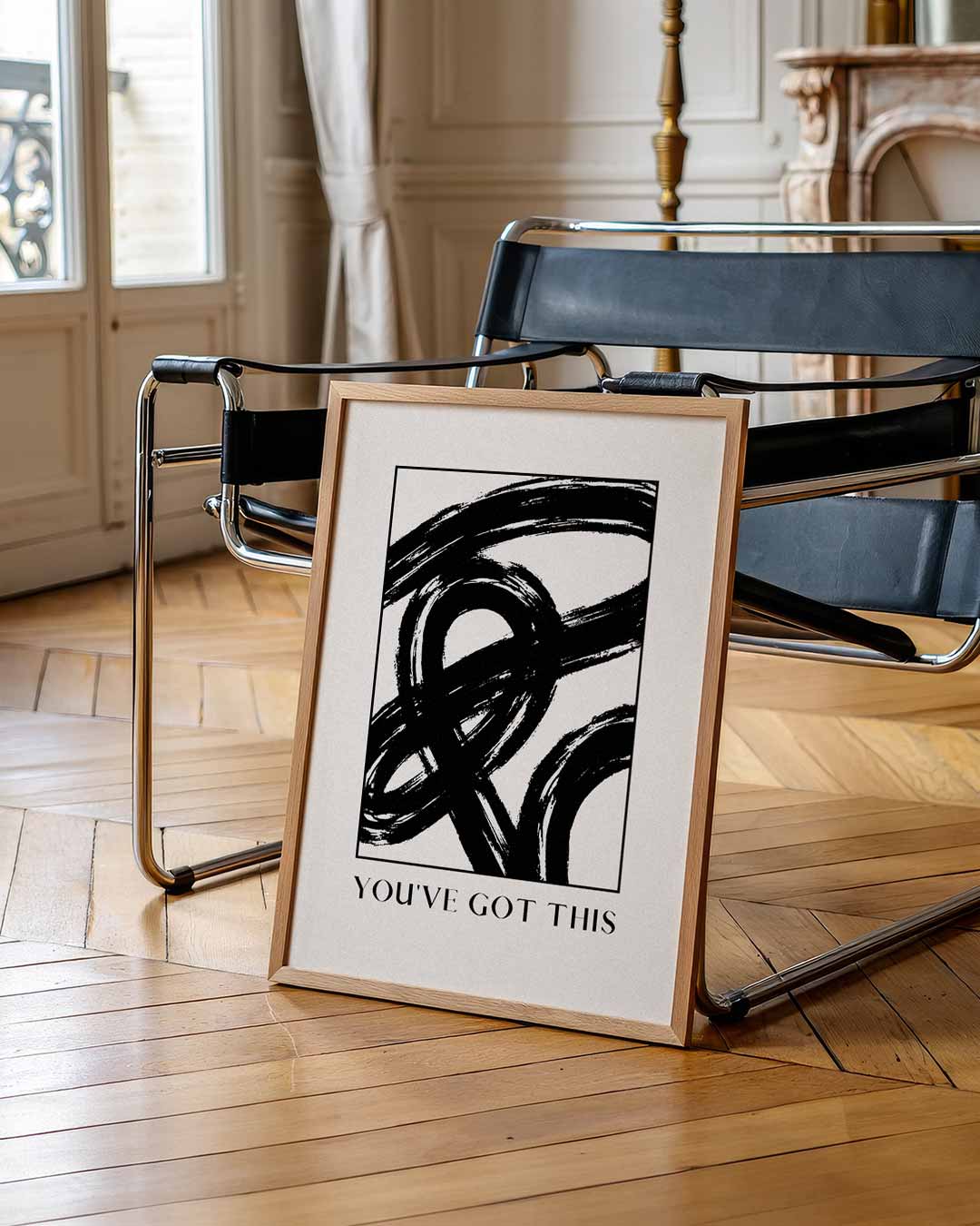 Inspirerende Zwart-Witte Motivatieposter-WallArtistic