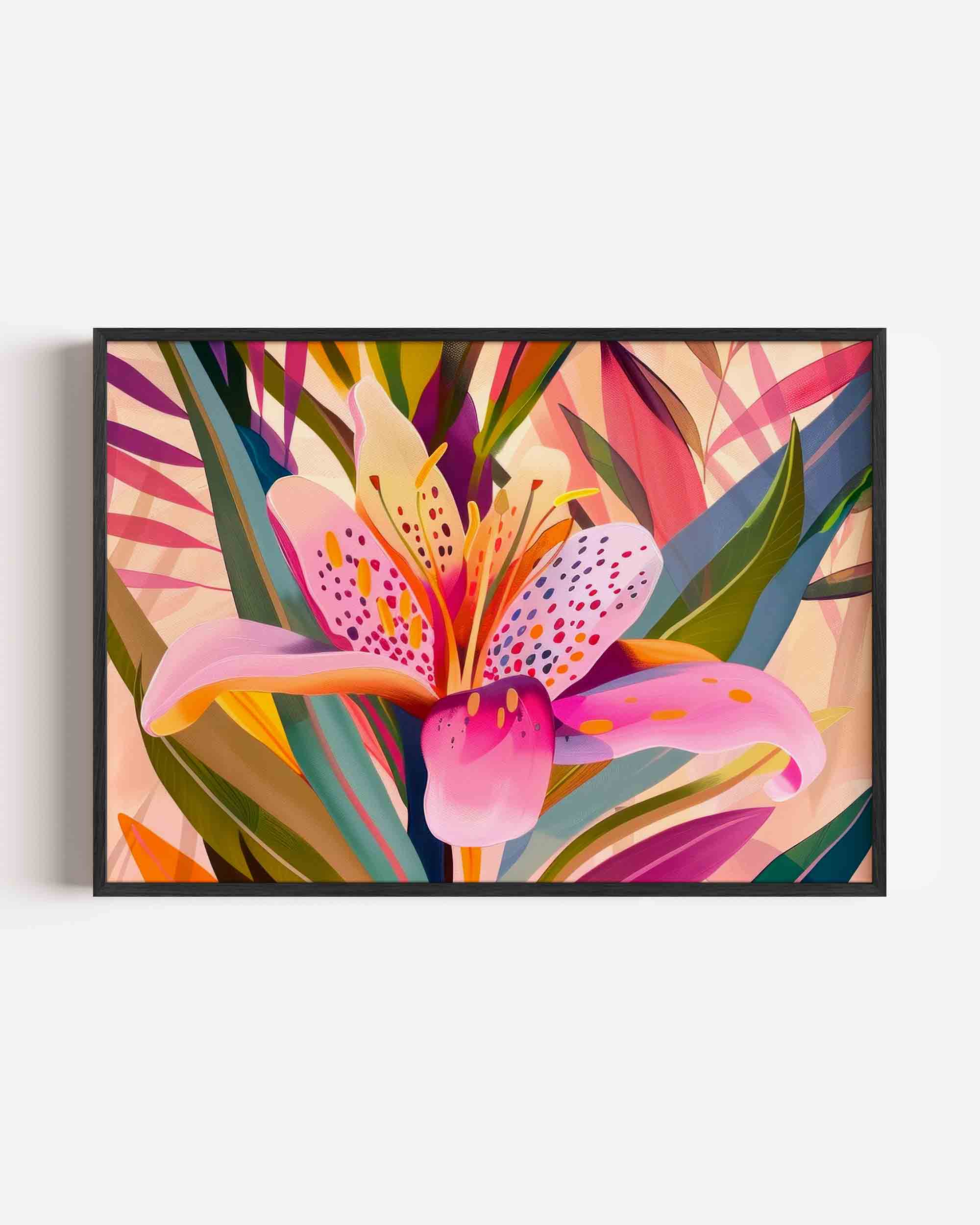 Bloem en bladeren Poster