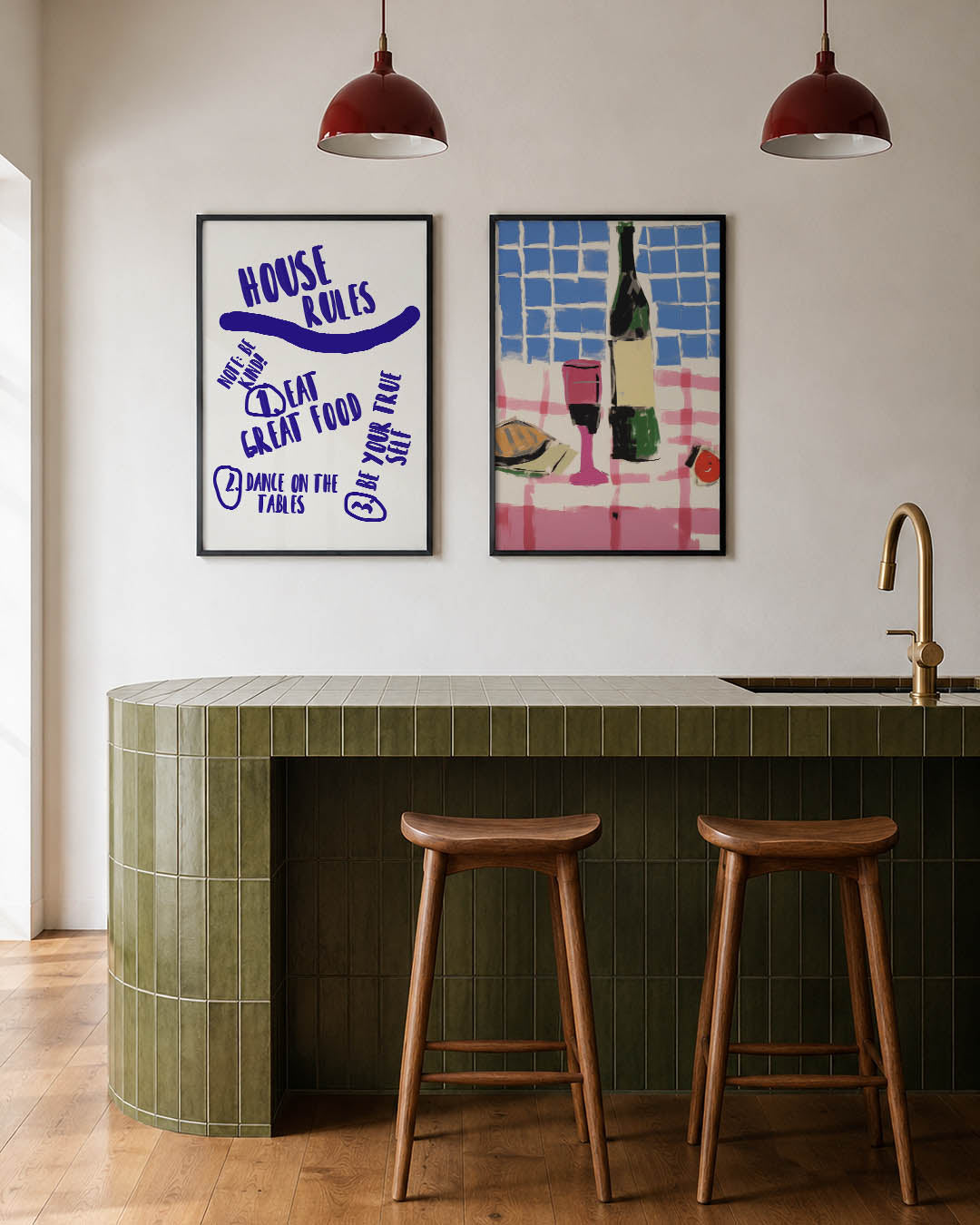 Speelse typografie Posterset