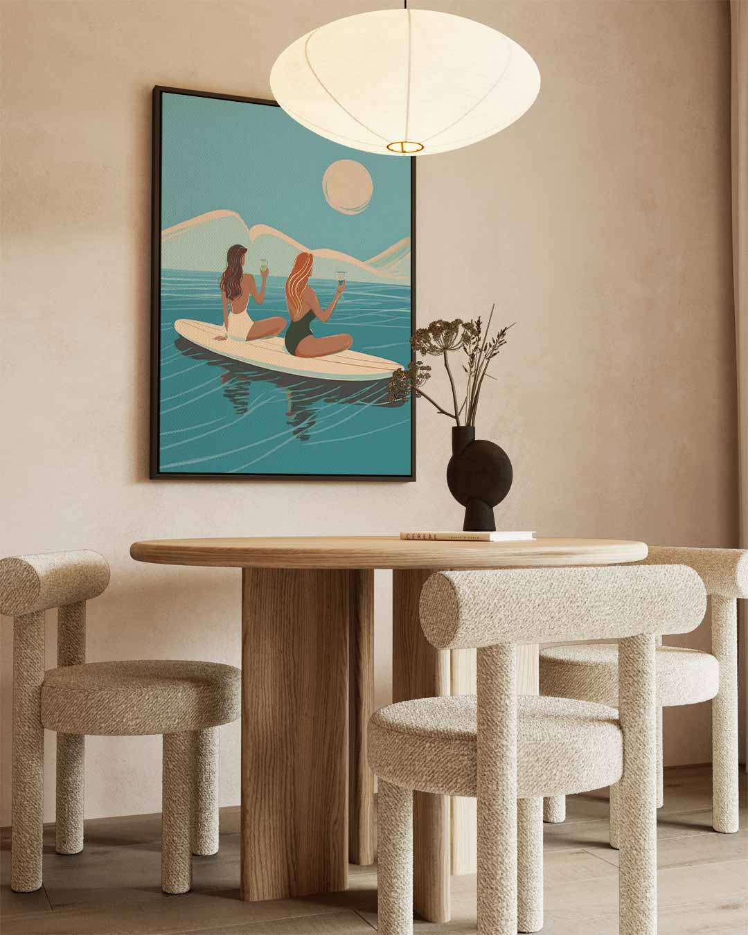 Zonsondergang op het Water Kunstwerk-canvas-dibond-plexiglas-wanddecoratie-WallArtistic