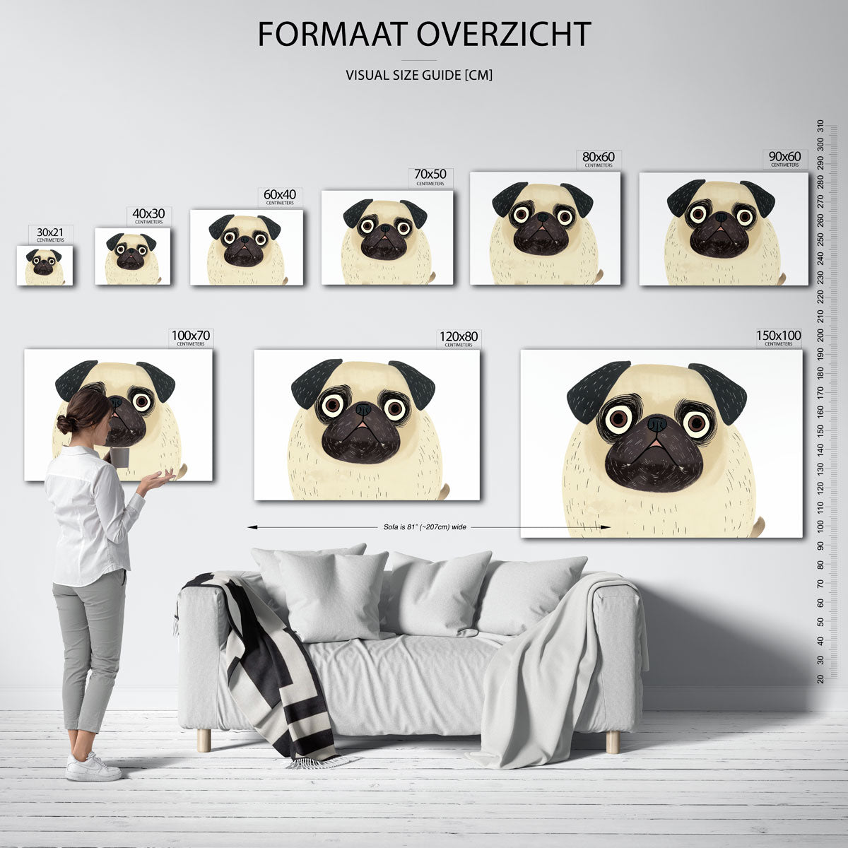 Mopshond Poster