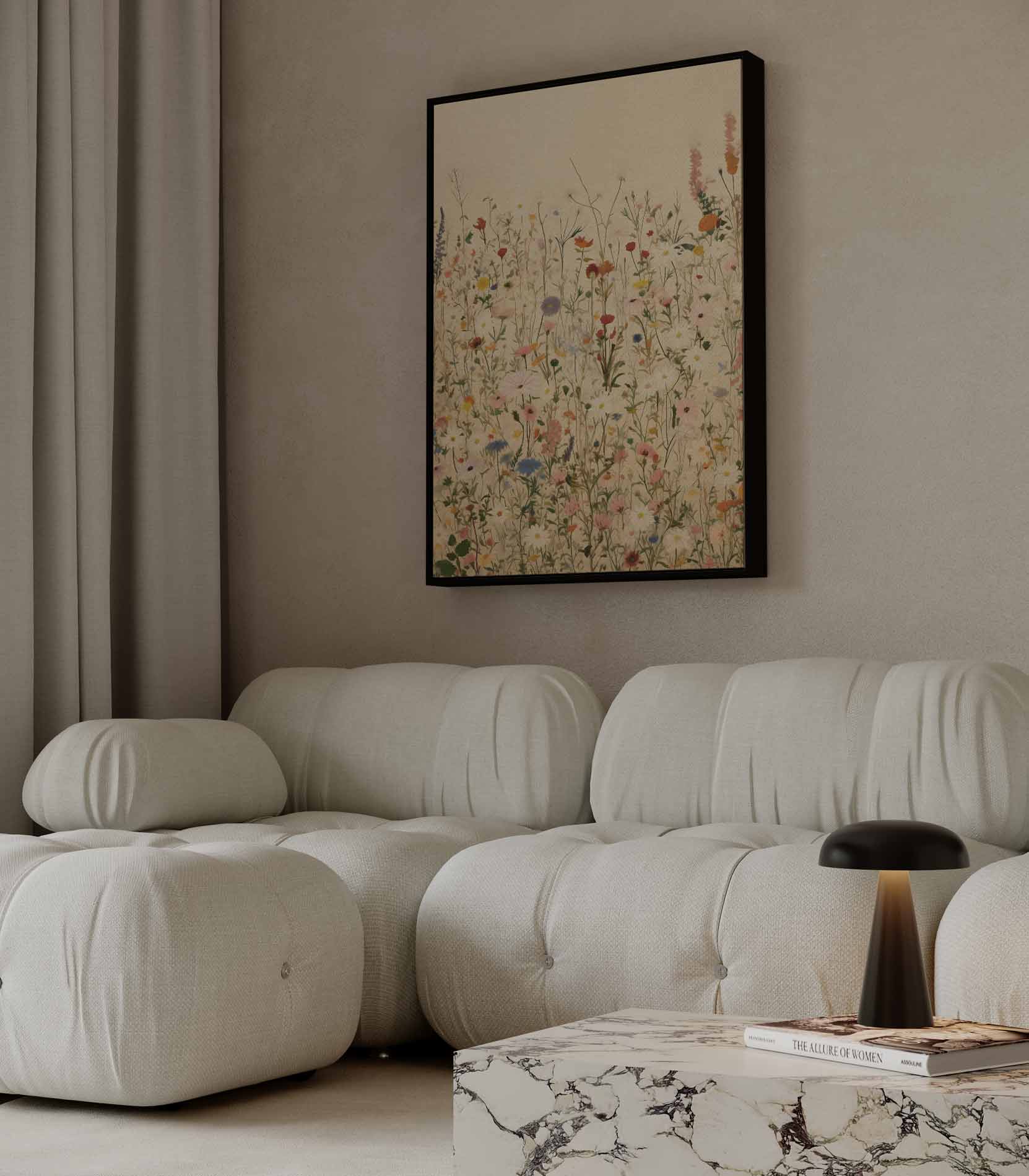 Veld Vol Wildbloemen Kunstwerk-canvas-dibond-plexiglas-wanddecoratie-WallArtistic