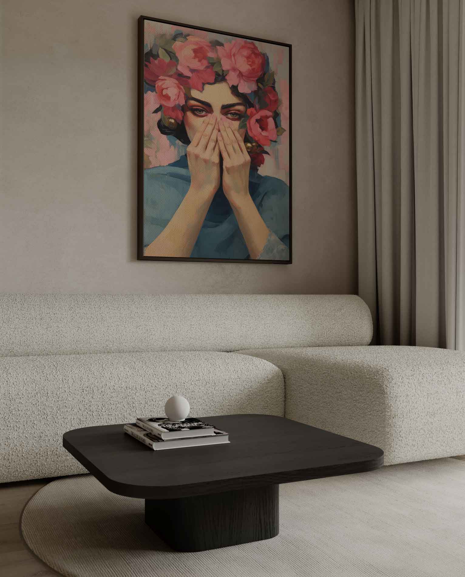 Bloemige Mystiek Kunstwerk-canvas-dibond-plexiglas-wanddecoratie-WallArtistic