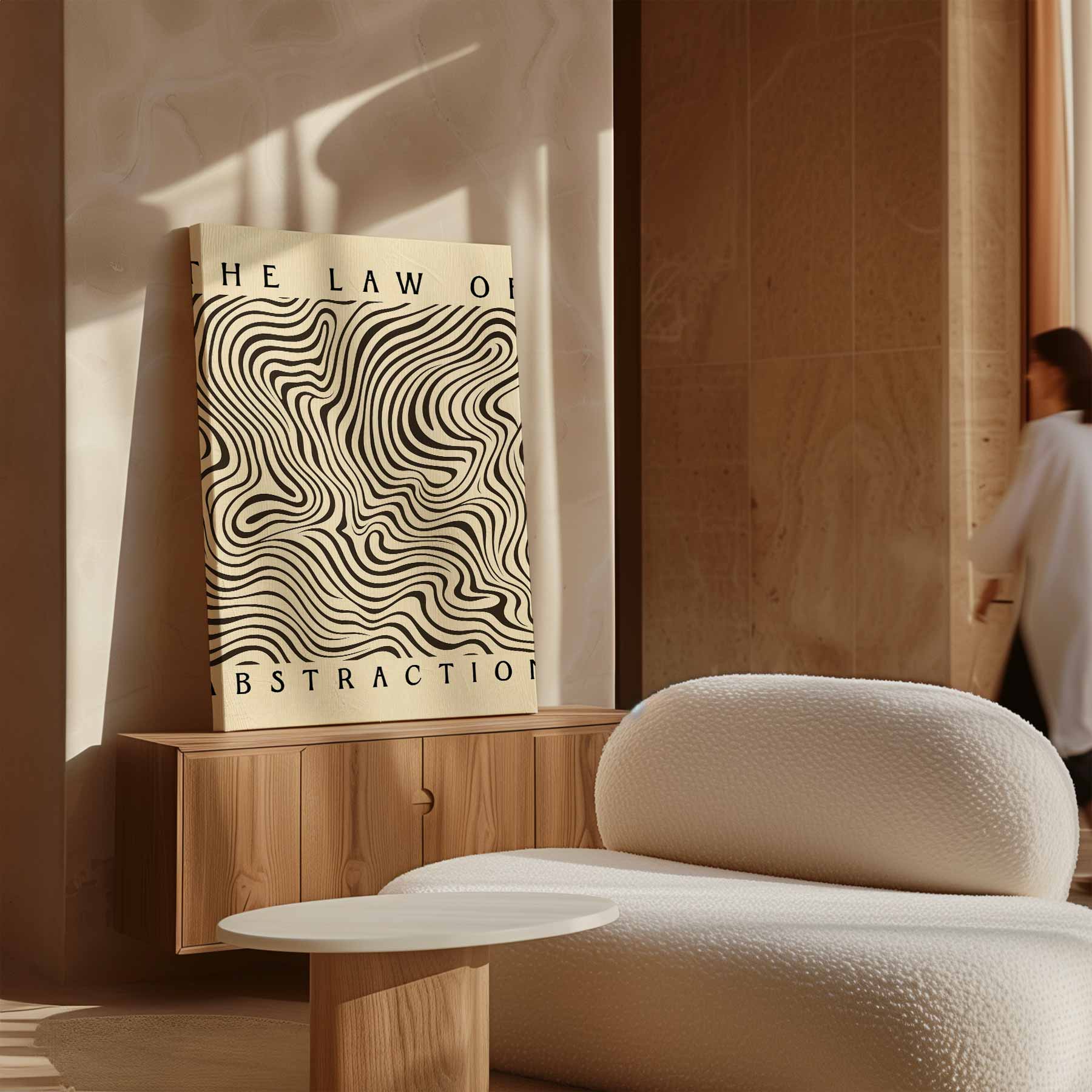 Golven van Abstractie Kunstwerk-canvas-dibond-plexiglas-wanddecoratie-WallArtistic