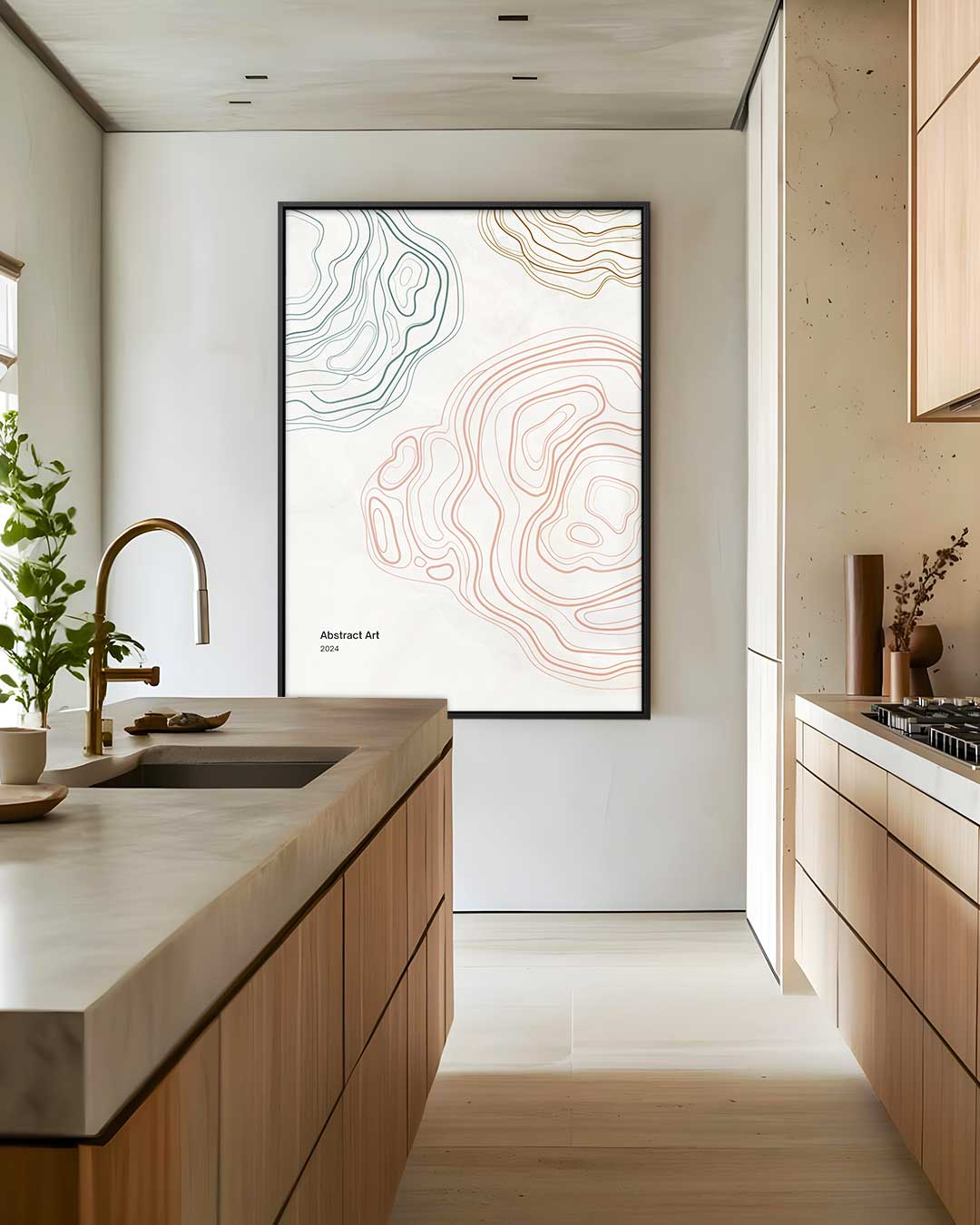Kleurrijke Lijnenpracht Kunstwerk-canvas-dibond-plexiglas-wanddecoratie-WallArtistic