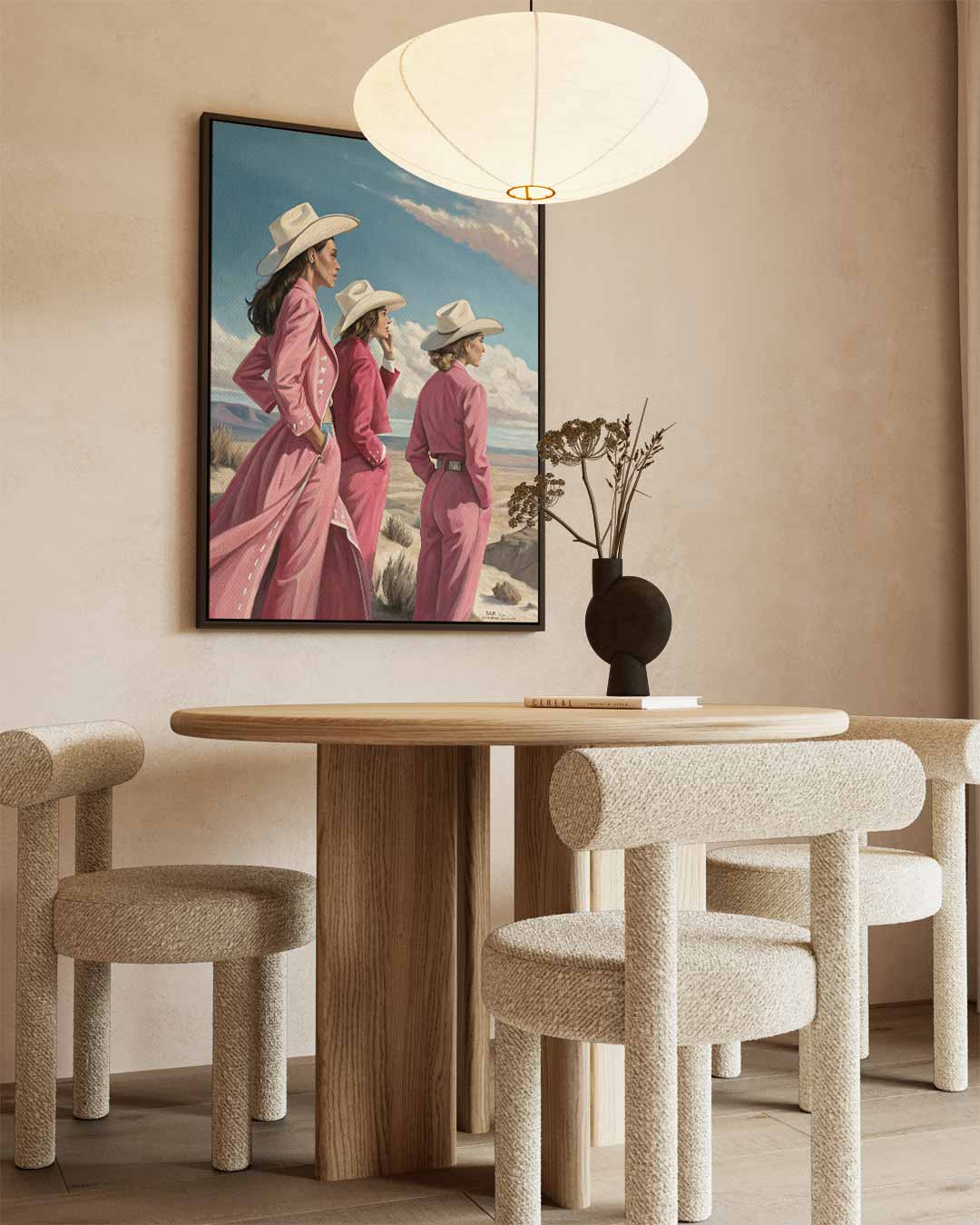 Western Dames in Stijl Kunstwerk-canvas-dibond-plexiglas-wanddecoratie-WallArtistic