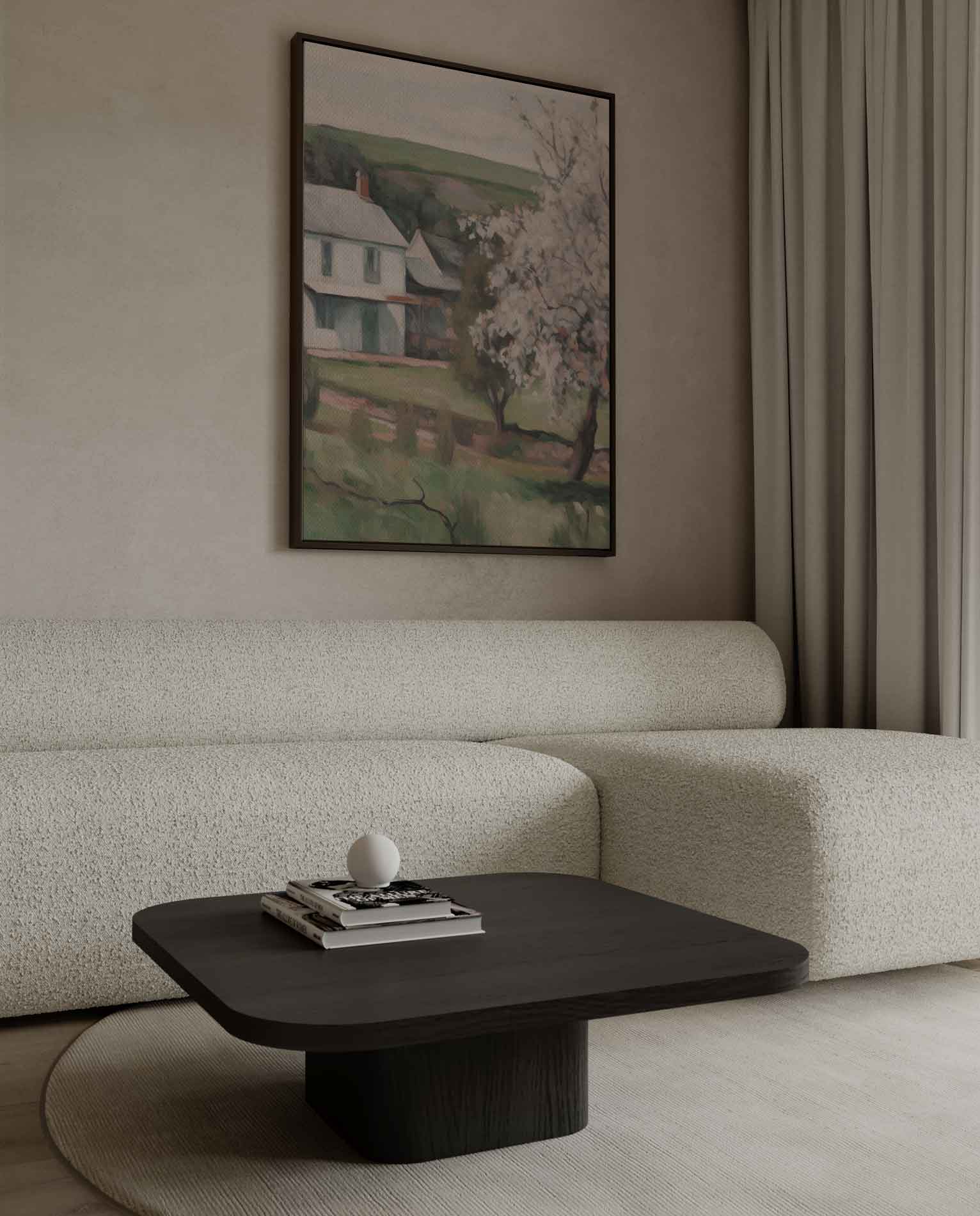 Voorjaar op het Platteland Kunstwerk-canvas-dibond-plexiglas-wanddecoratie-WallArtistic