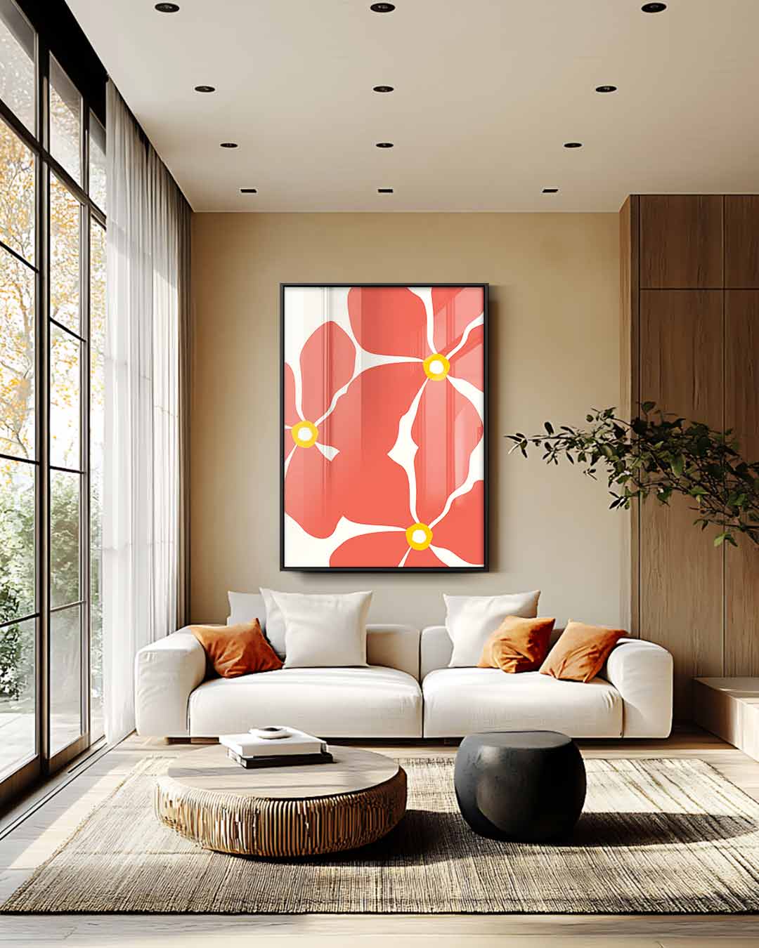 Bloemenexplosie op Canvas Kunstwerk-canvas-dibond-plexiglas-wanddecoratie-WallArtistic