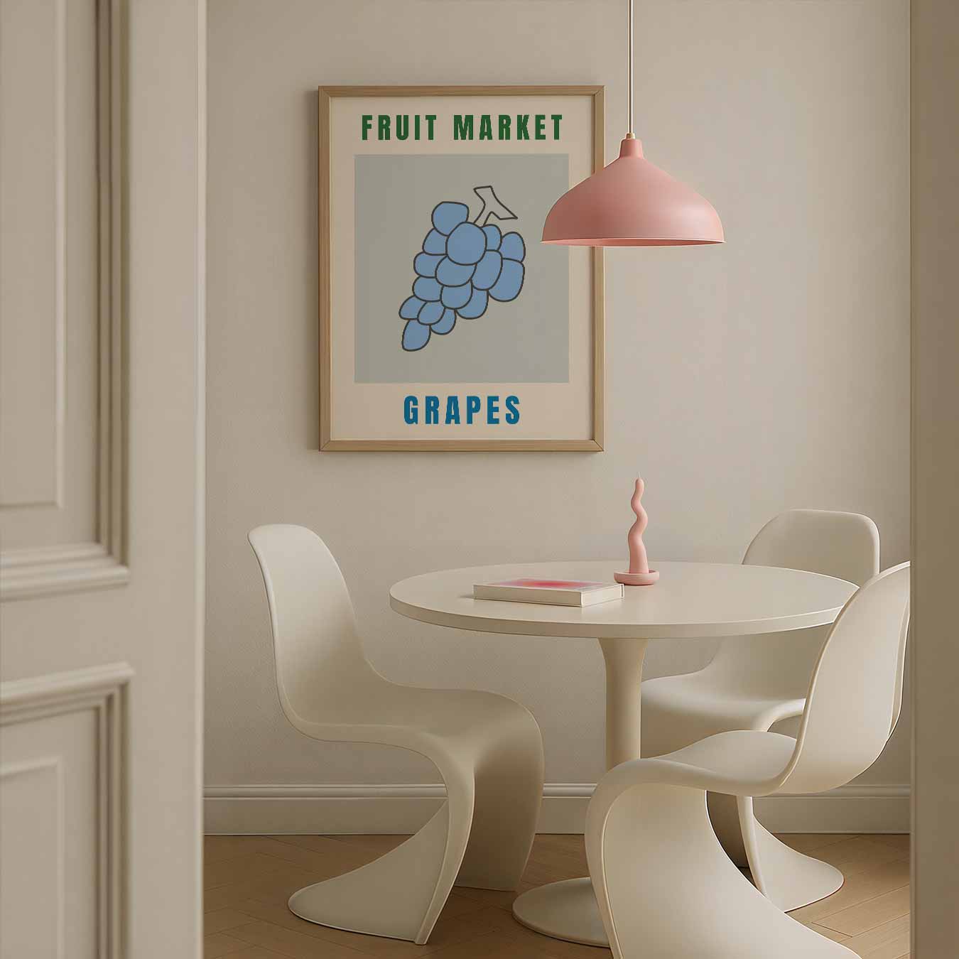 Stijlvolle Druiven Markt Poster