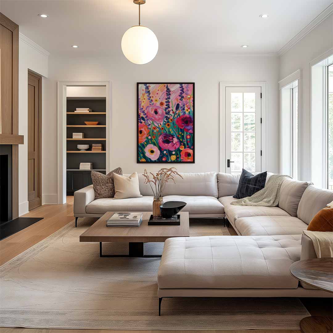 Bloemenweelde op Doek Kunstwerk-canvas-dibond-plexiglas-wanddecoratie-WallArtistic
