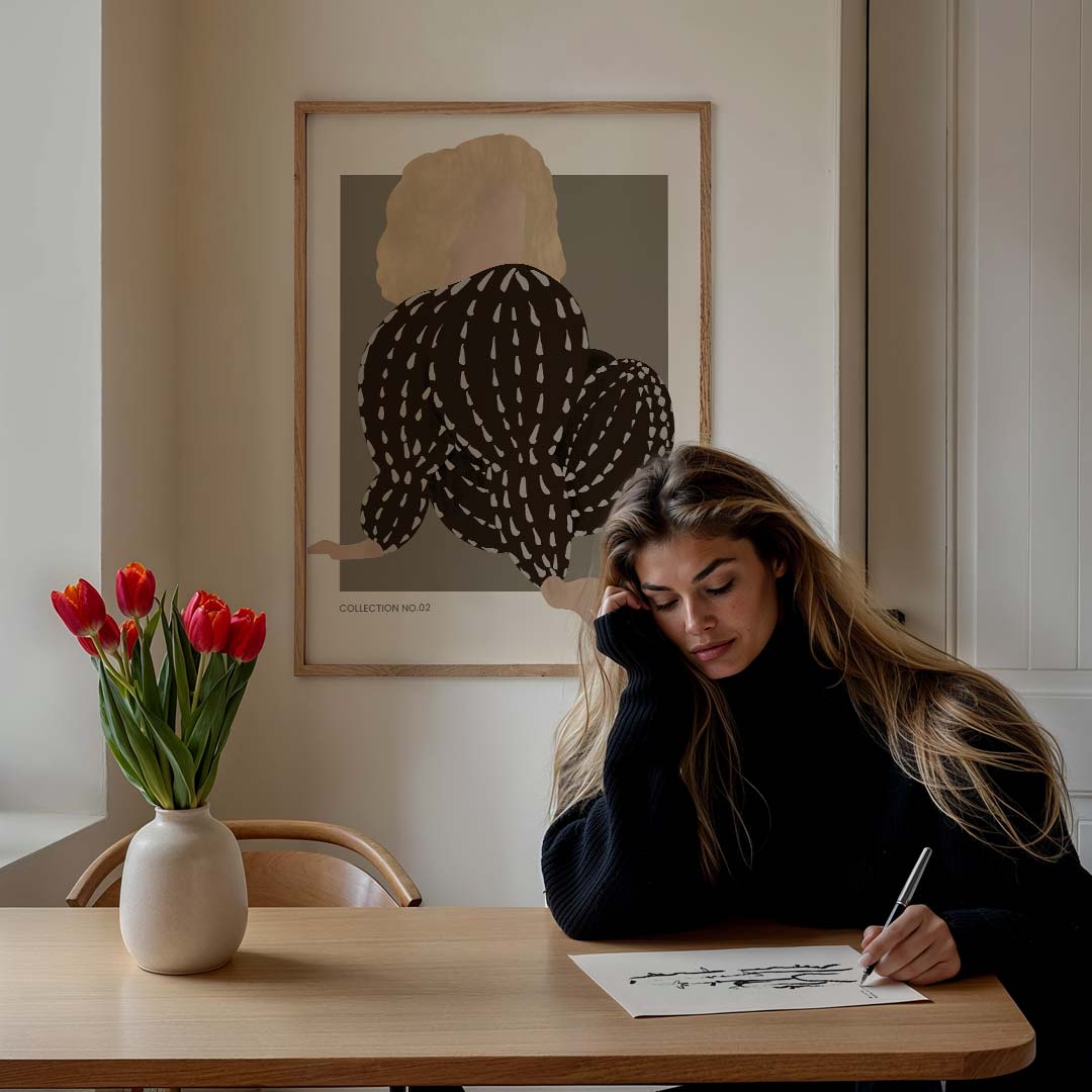 Abstracte Dames Silhouet Poster-WallArtistic