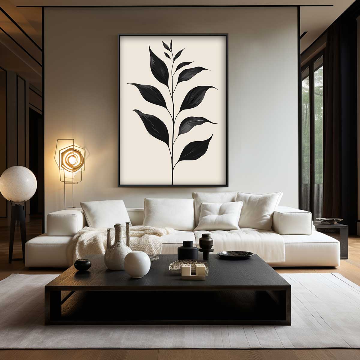 Minimalistisch Botanisch Kunstwerk Kunstwerk-canvas-dibond-plexiglas-wanddecoratie-WallArtistic