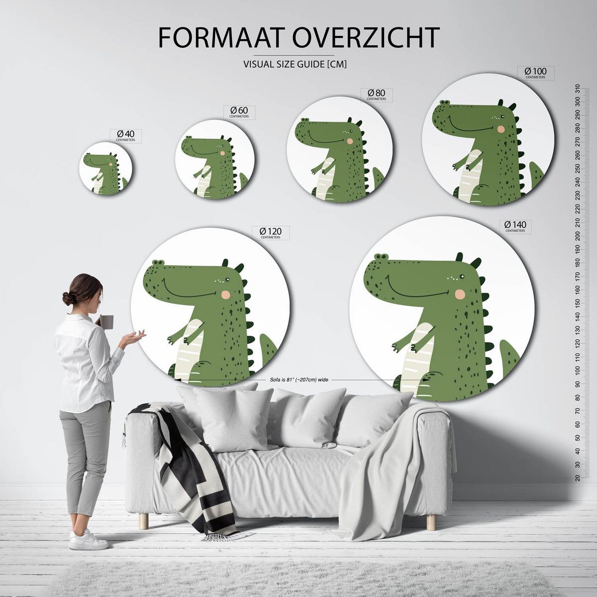 Groene krokodil Muurcirkel