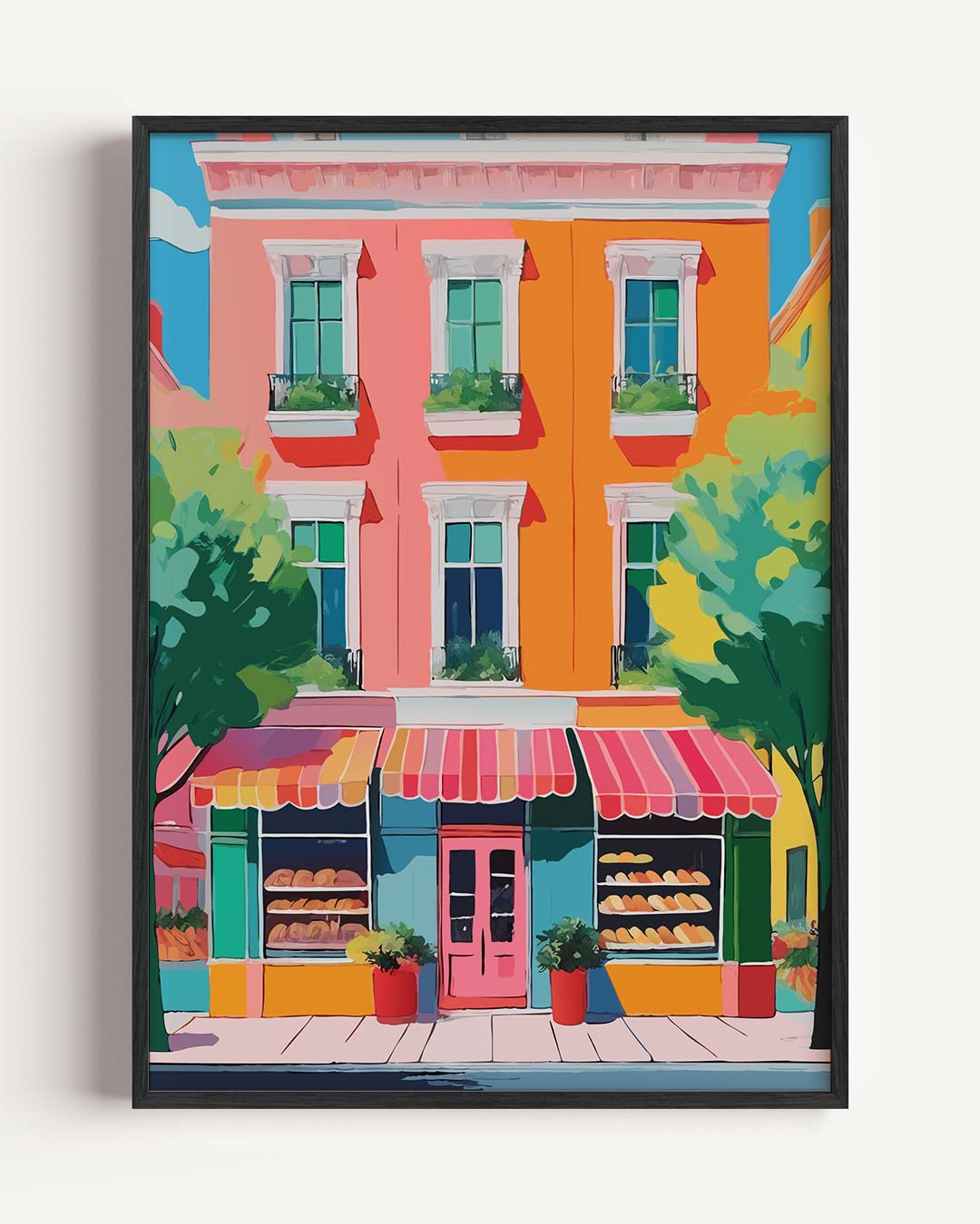 Kleurrijk Straatgezicht Poster-WallArtistic