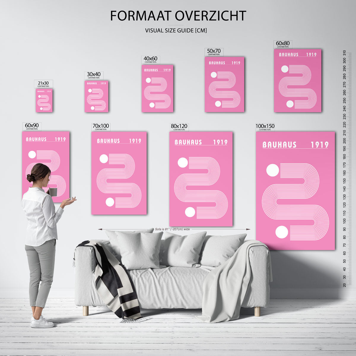 Lijnen en vormen Poster